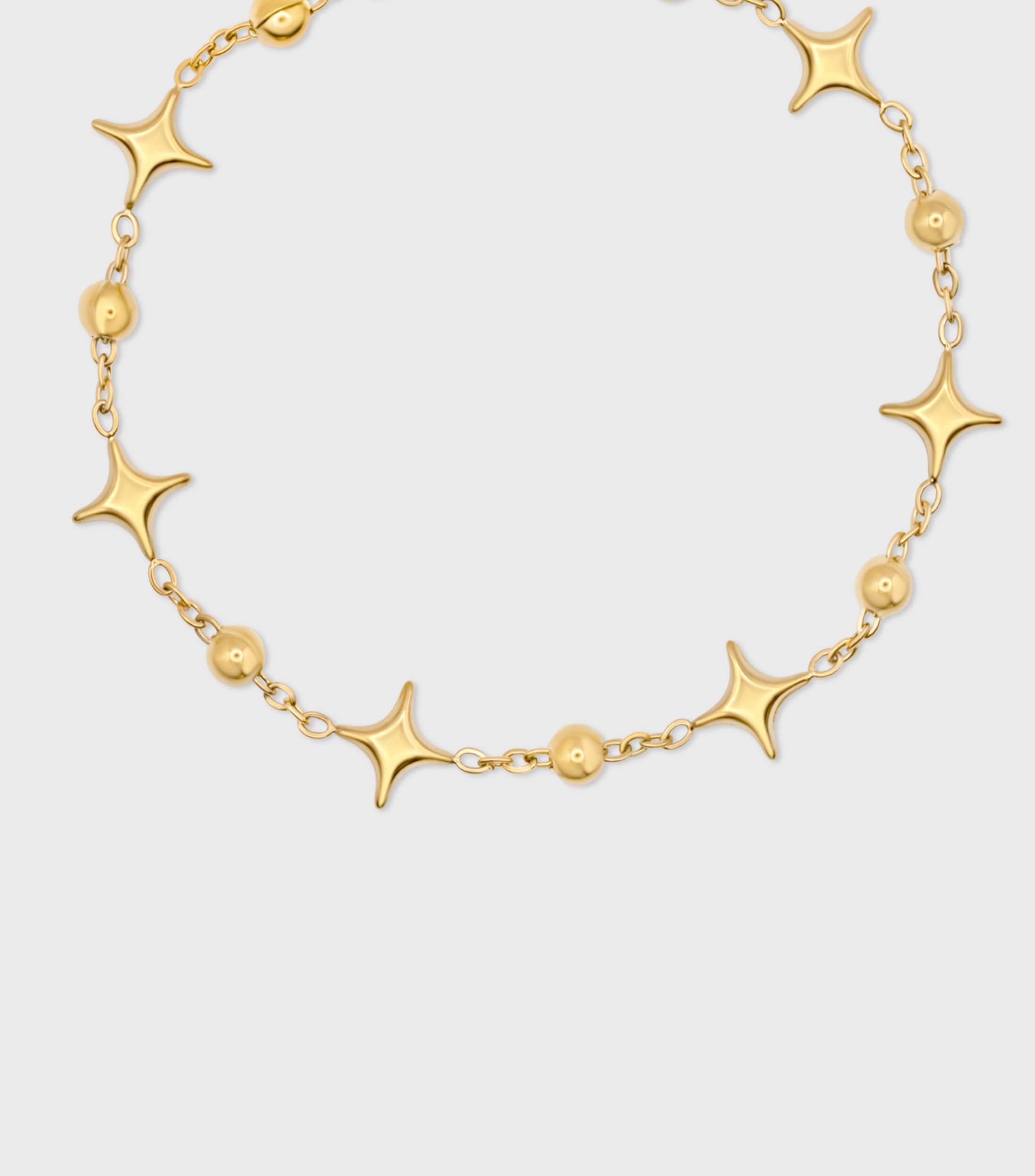 Se-Luna Motif and Ball Chain Bracelet
