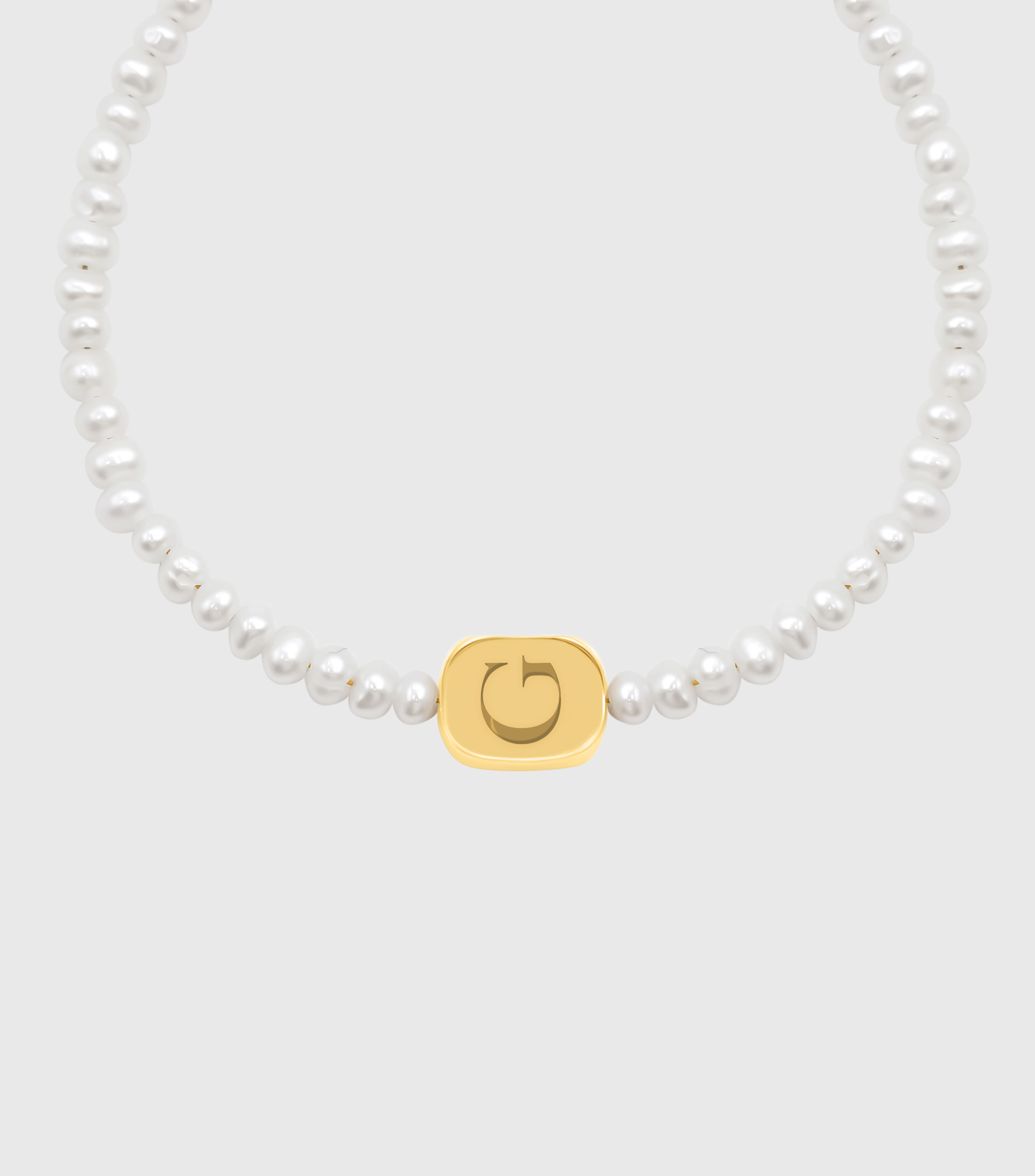 Vermeil Celestial Script & Engraving Pendant Pearl Bracelet