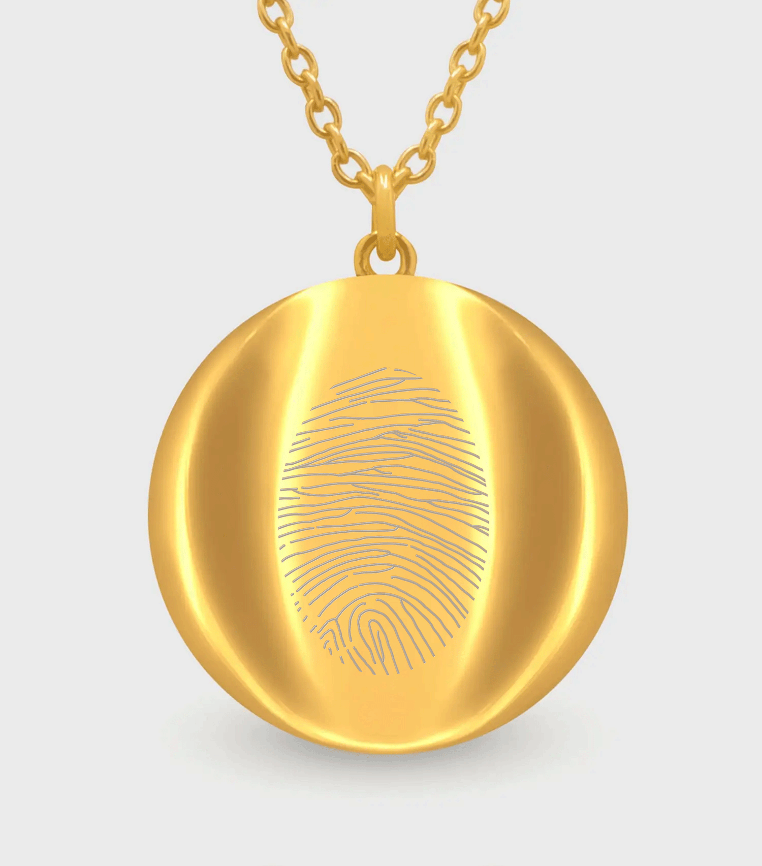 Celestial Demi-Fine Pendant Necklace with Fingerprint