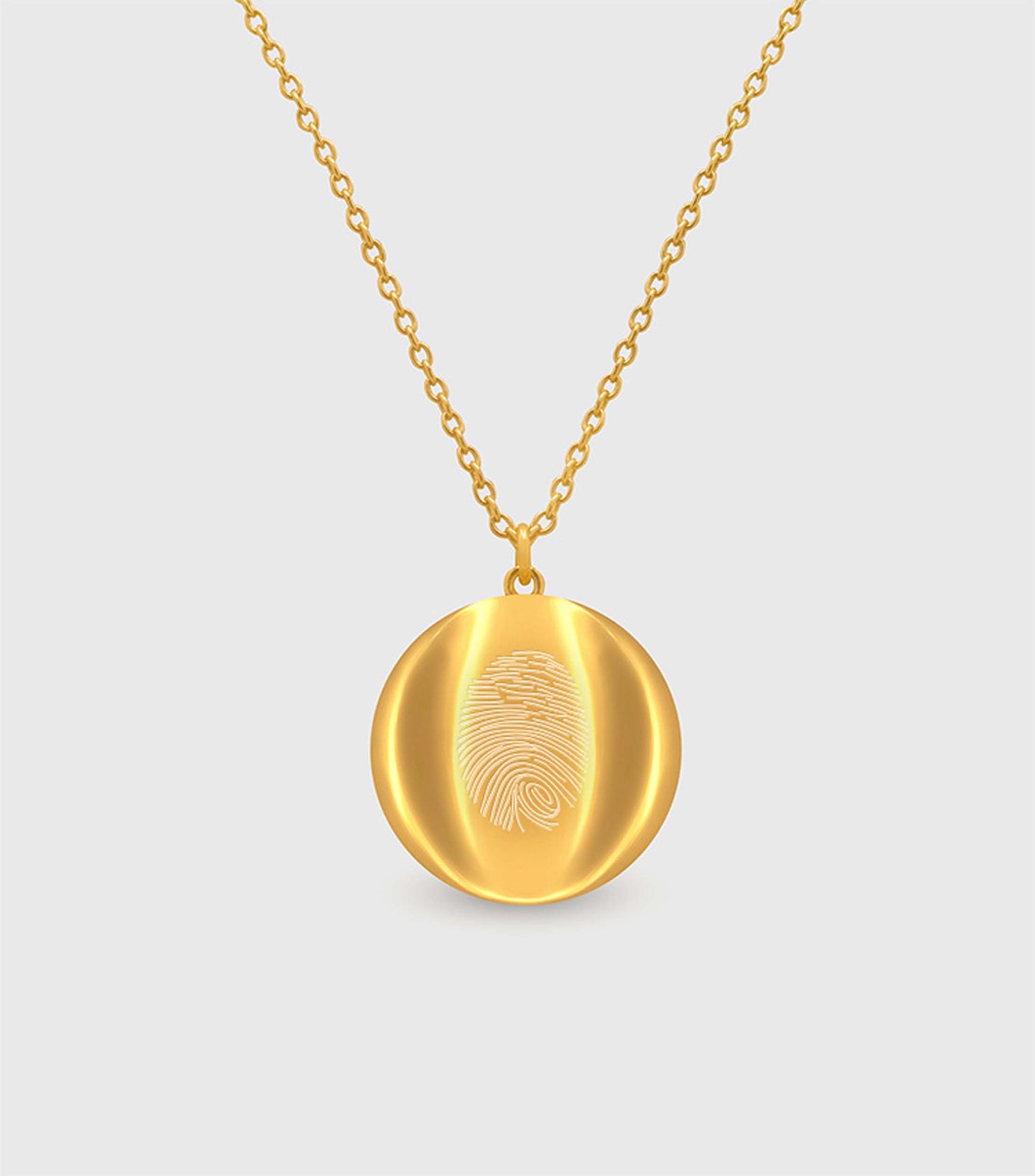 Celestial Demi-Fine Pendant Necklace with Fingerprint