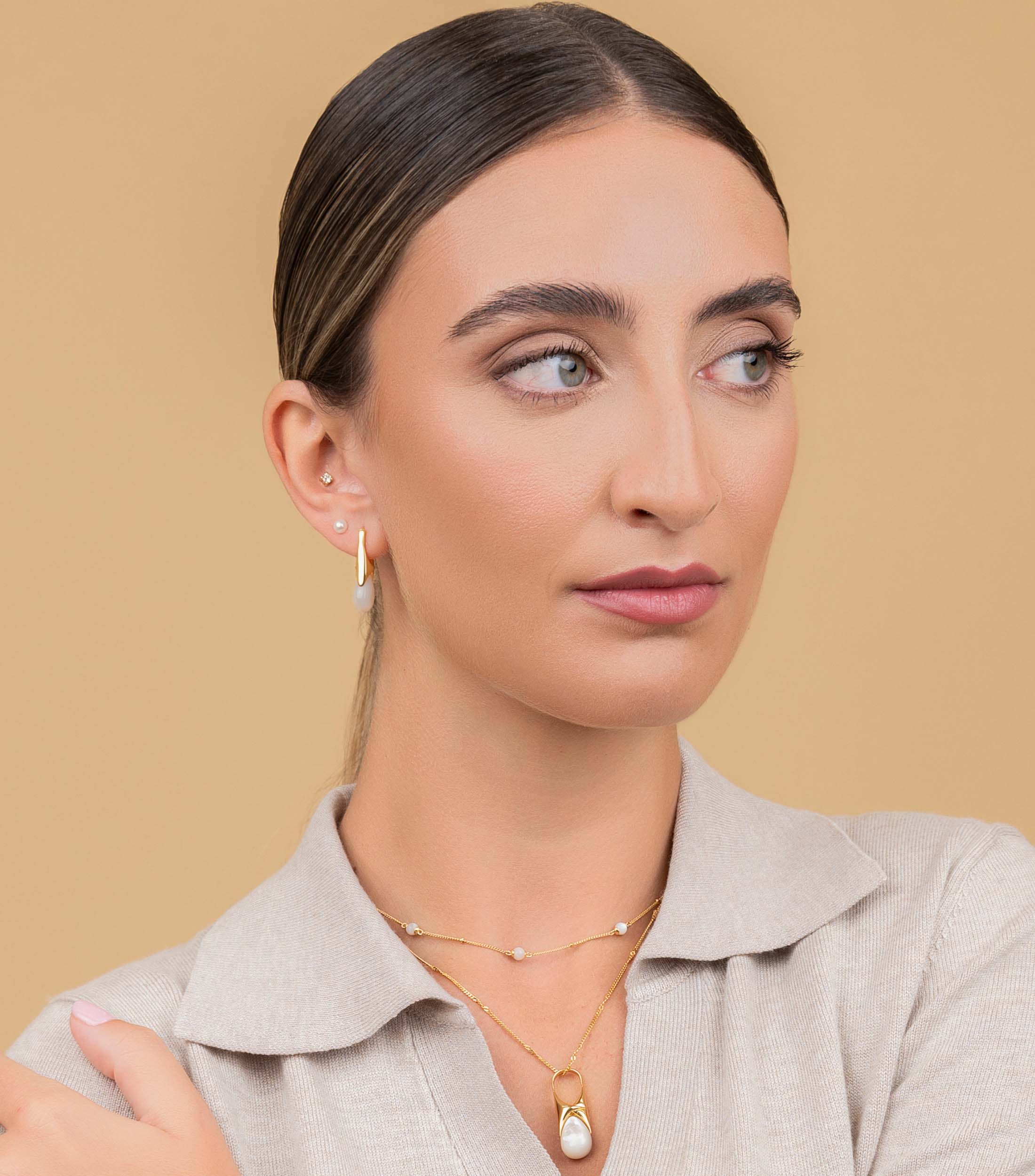 Semis Drop Pendant Earrings & Semis Drop Pendant Necklace Gift Set