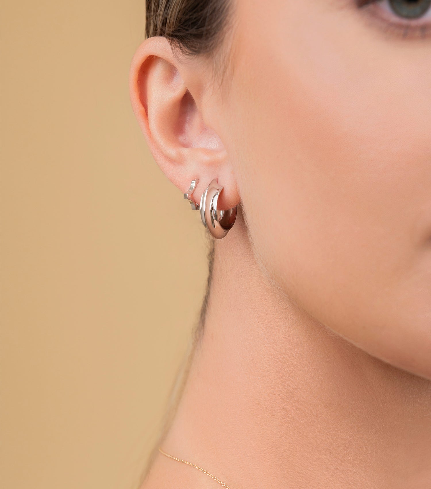 Silver Se-Luna Hoop Earrings & Silver Se-Luna Petite Hoop Earring Gift Set