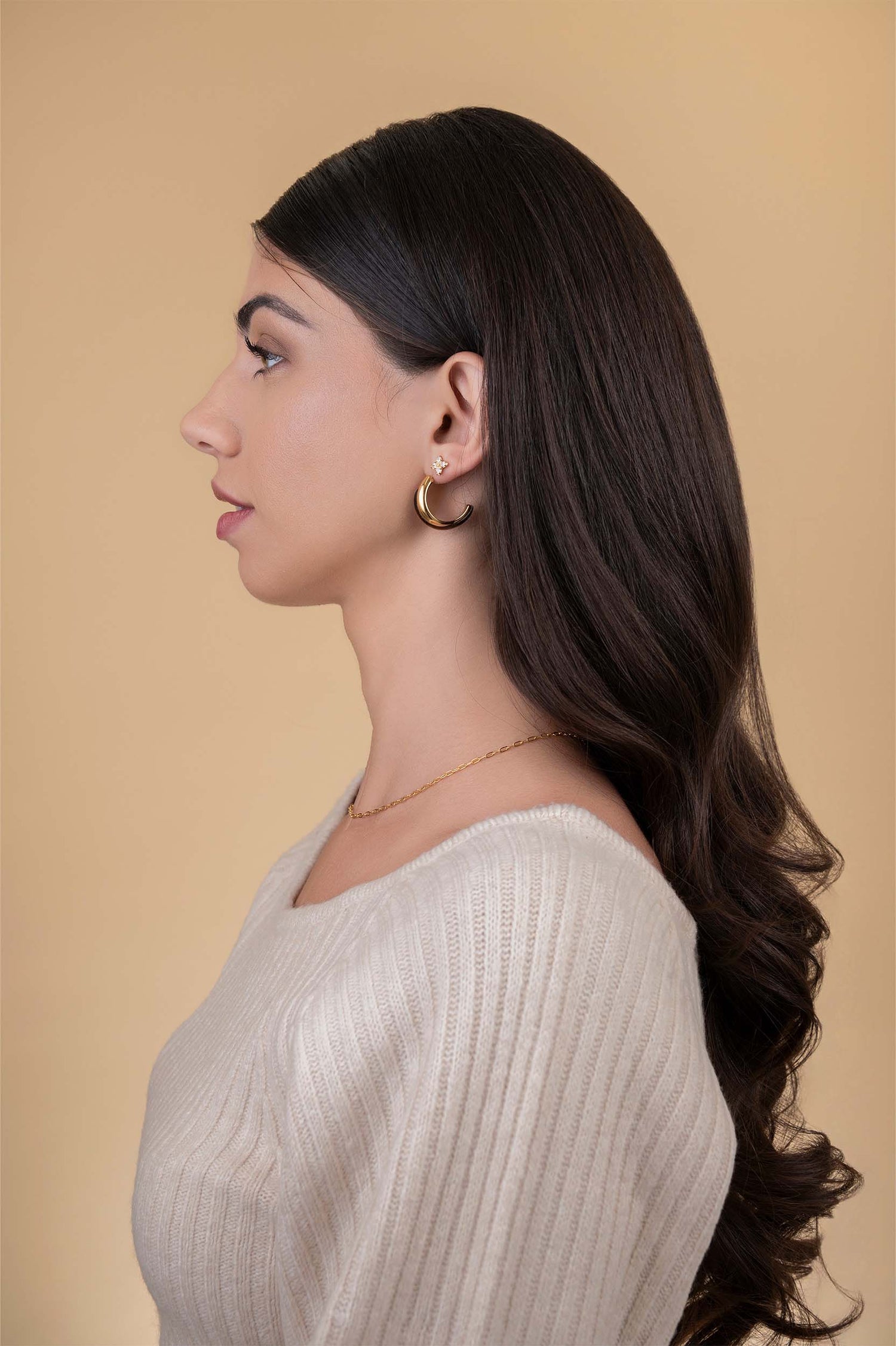 Tiger Eye Entwined Hoops