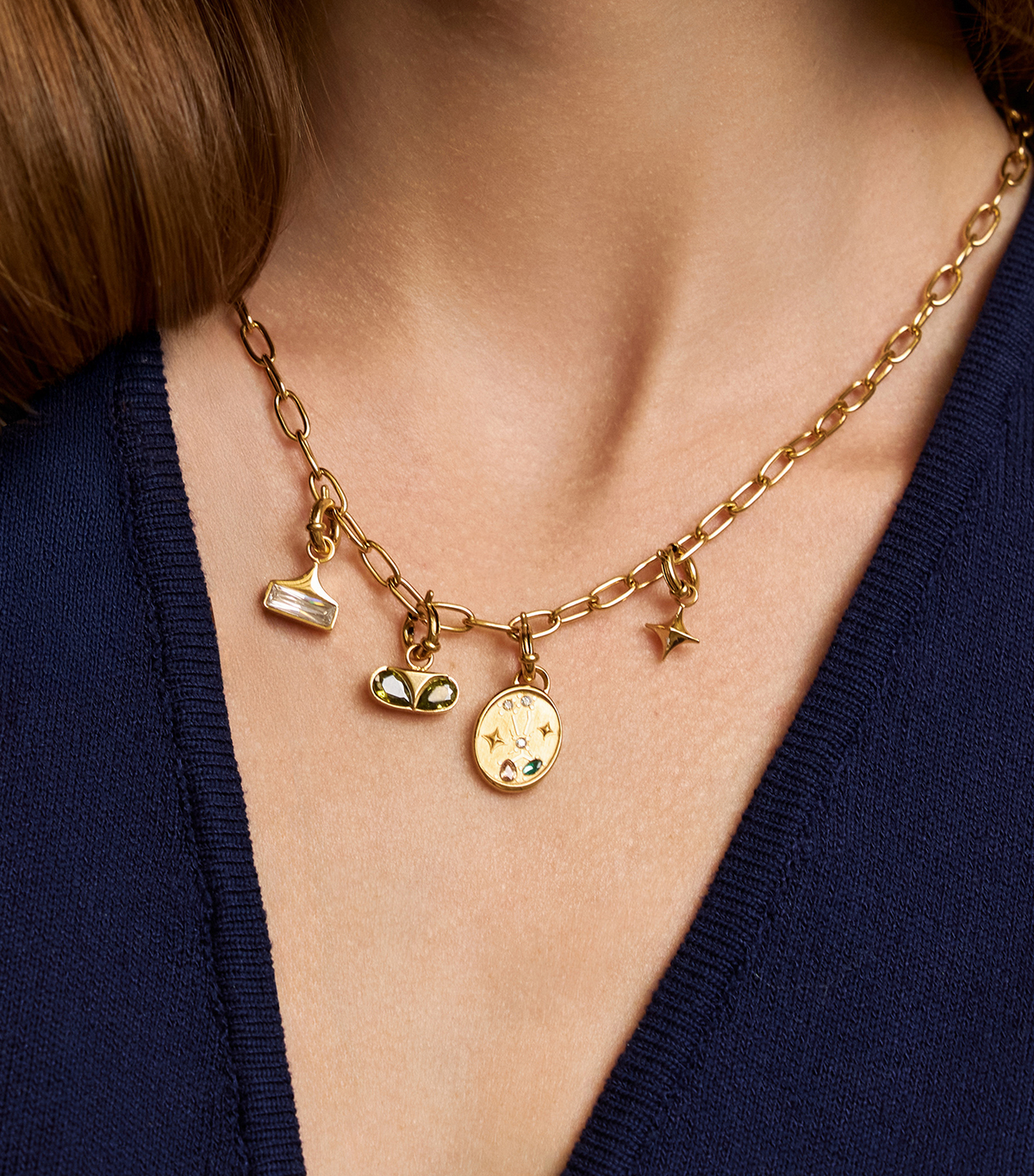 Charm Link Necklace Gift Set