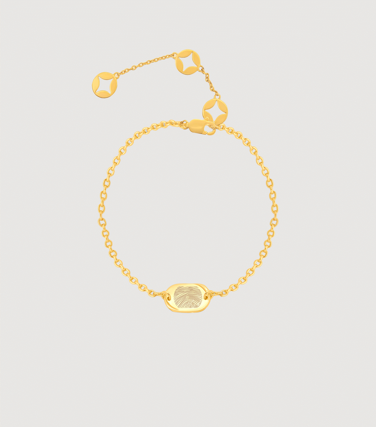 Vermeil Celestial Fingerprint Pendant Bracelet