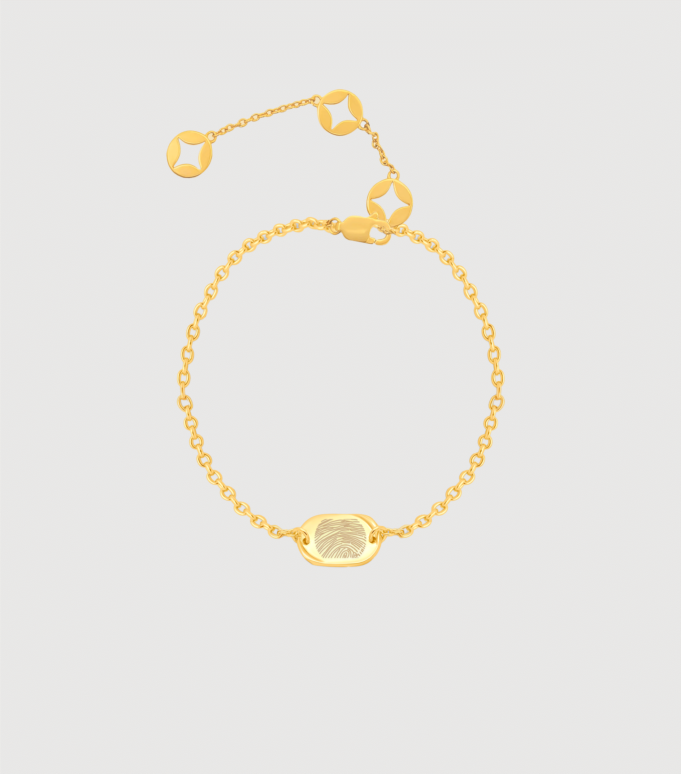 Vermeil Celestial Fingerprint Pendant Bracelet