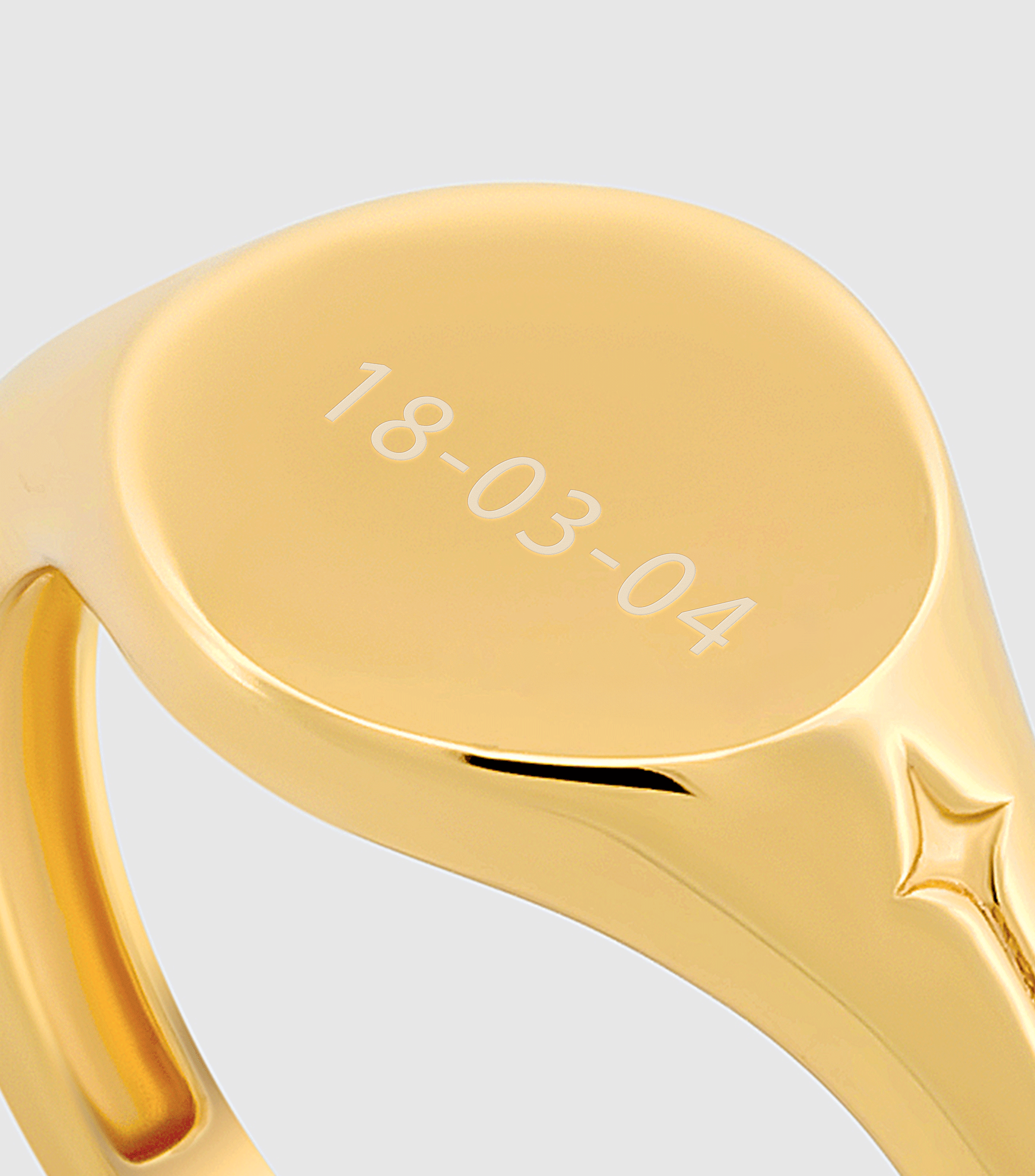 Script or Engraving Demi Fine Signet Ring