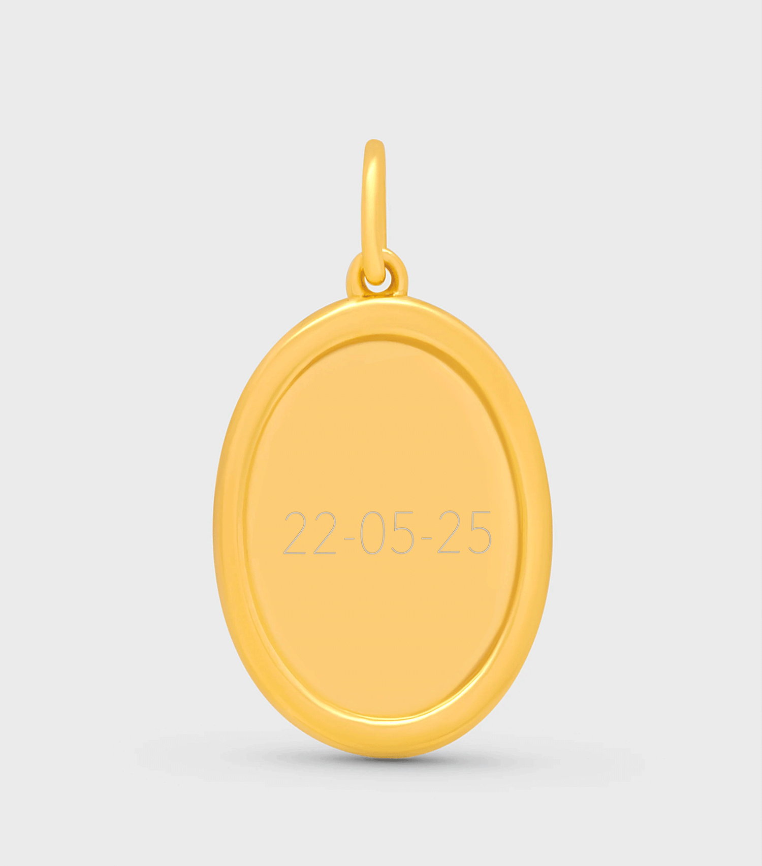 18k Solid Gold Fine Blessed Engraving Pendant