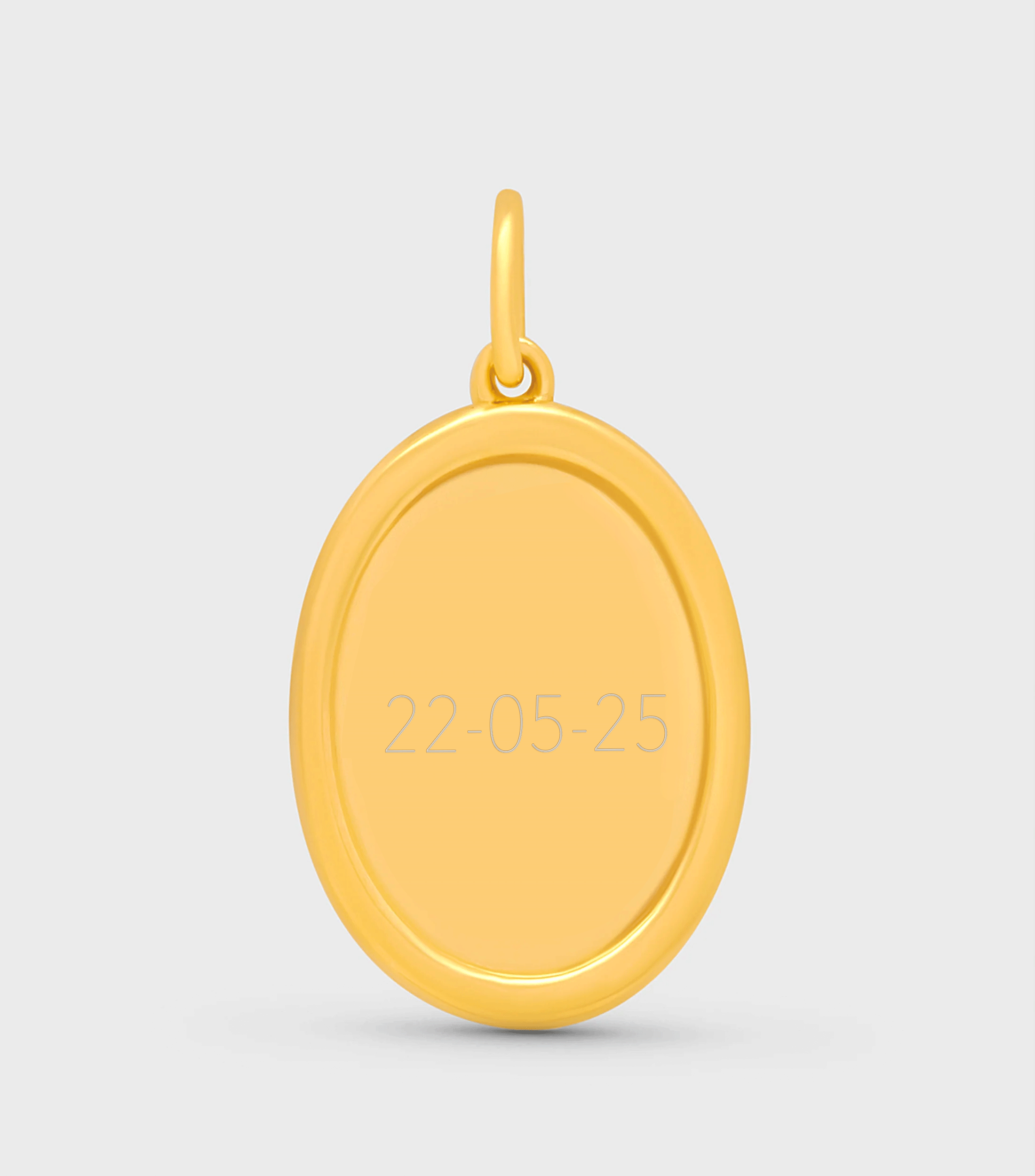 18k Solid Gold Fine Blessed Engraving Pendant