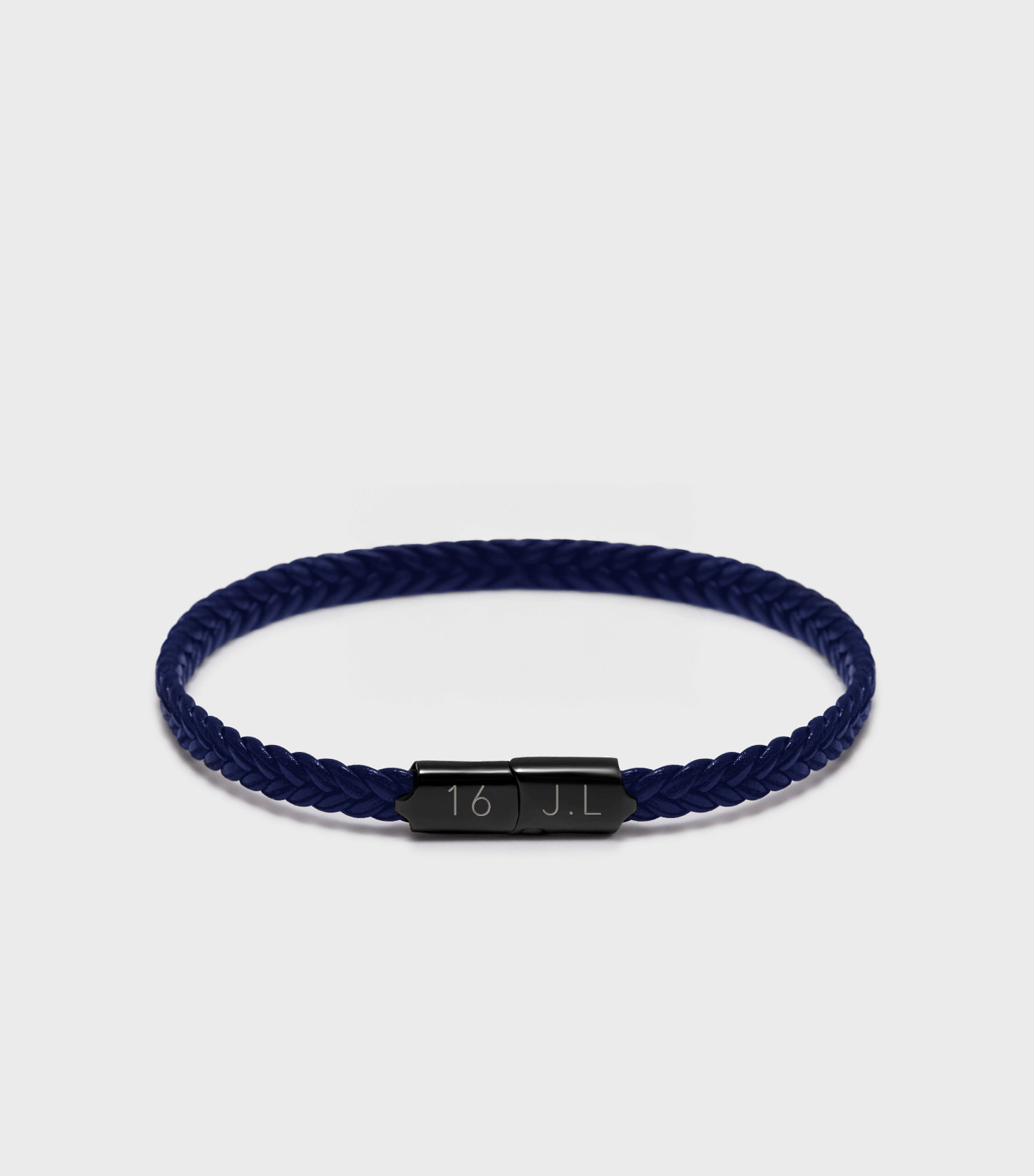 Woven Blue Bracelet with Engravable Clasp