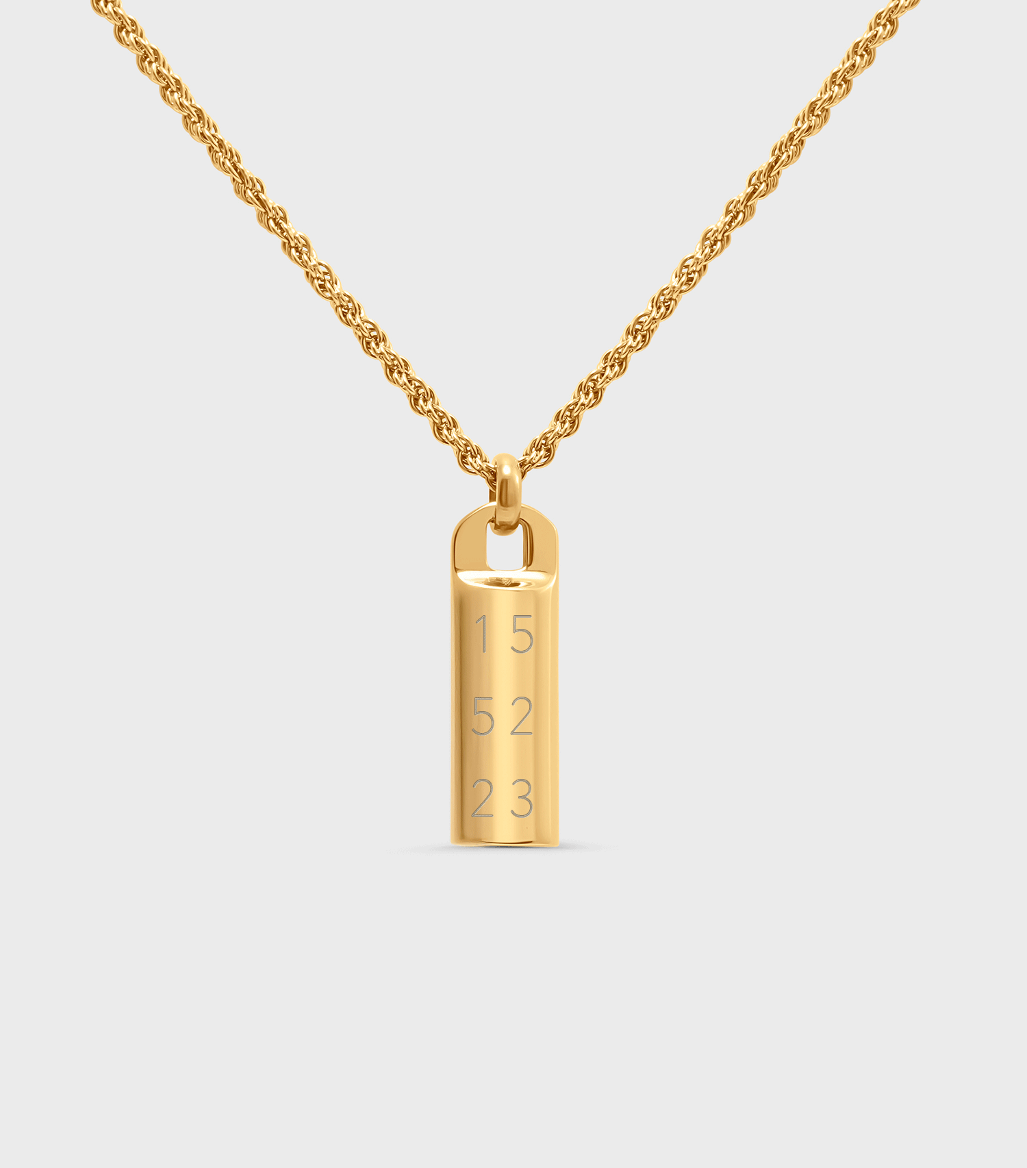 Engravable Pendulum Necklace in Gold