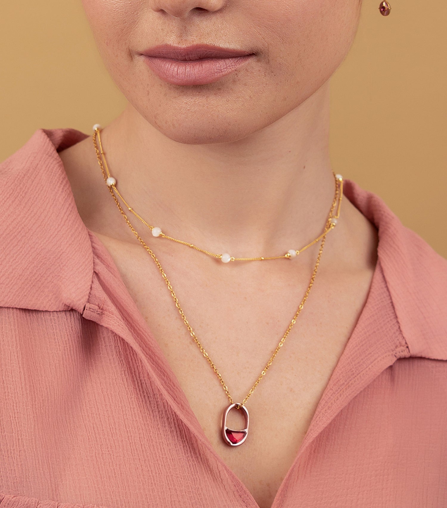 Radiant Bloom Pendant Necklace & Hoop Earrings Giftset