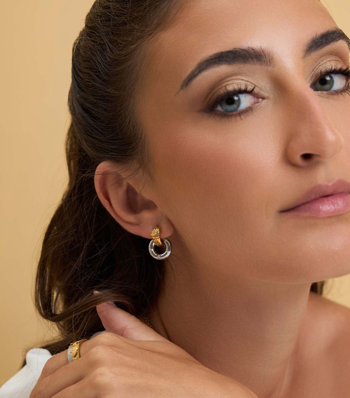 Two Tone Loop Hoops