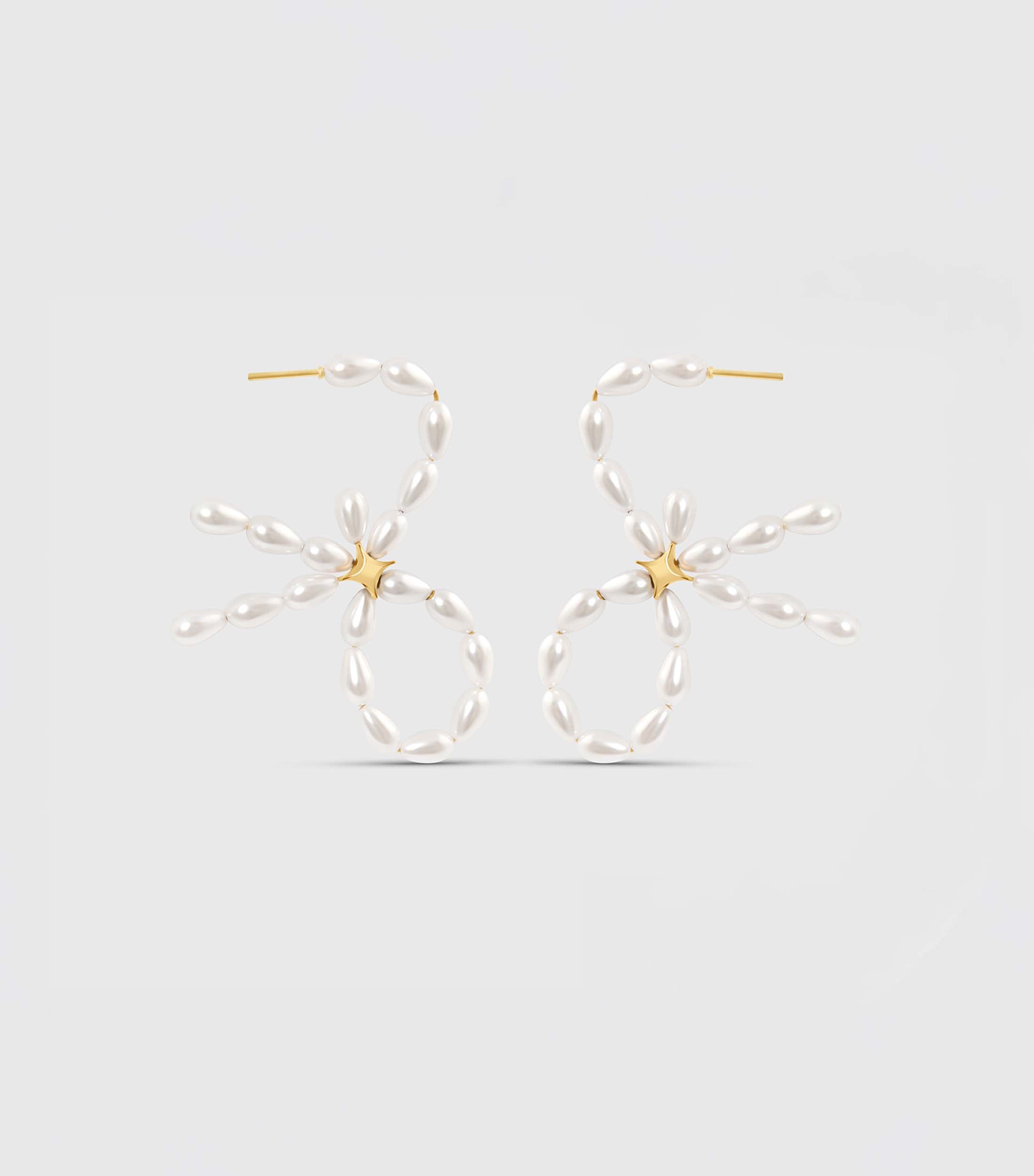 Pearl Bow Loop Studs
