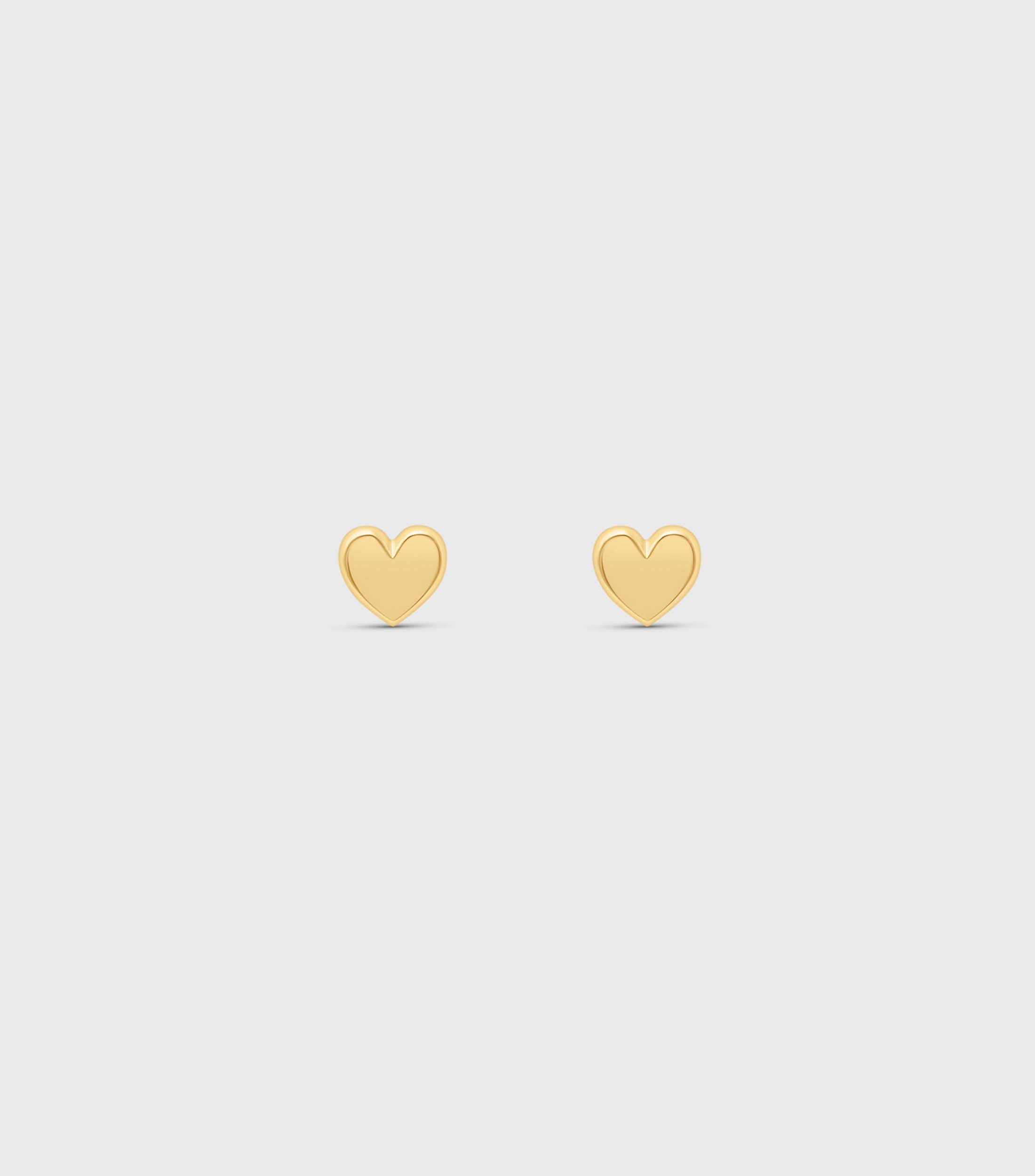 9K Solid Gold Heart-Shaped Earrings