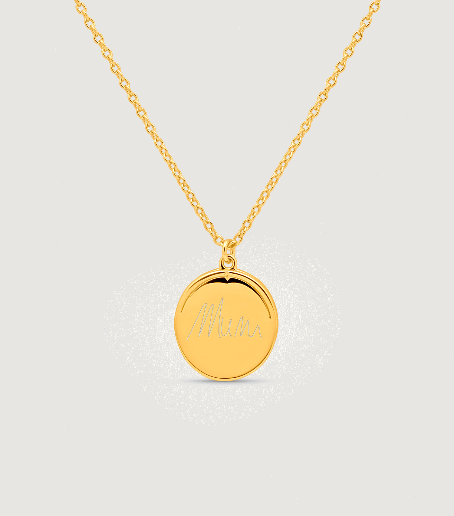 Script & Engraving Oval Locket in Vermeil