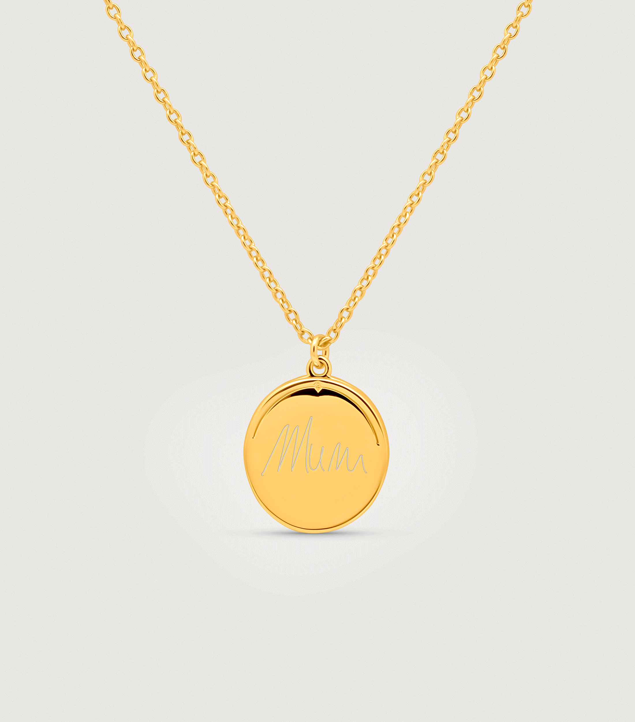 Script & Engraving Oval Locket in Vermeil