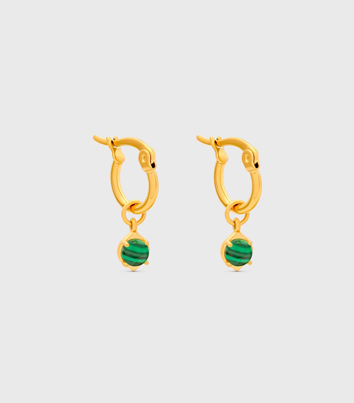 Wish Upon a Star Earrings in Natural Malachite Stone