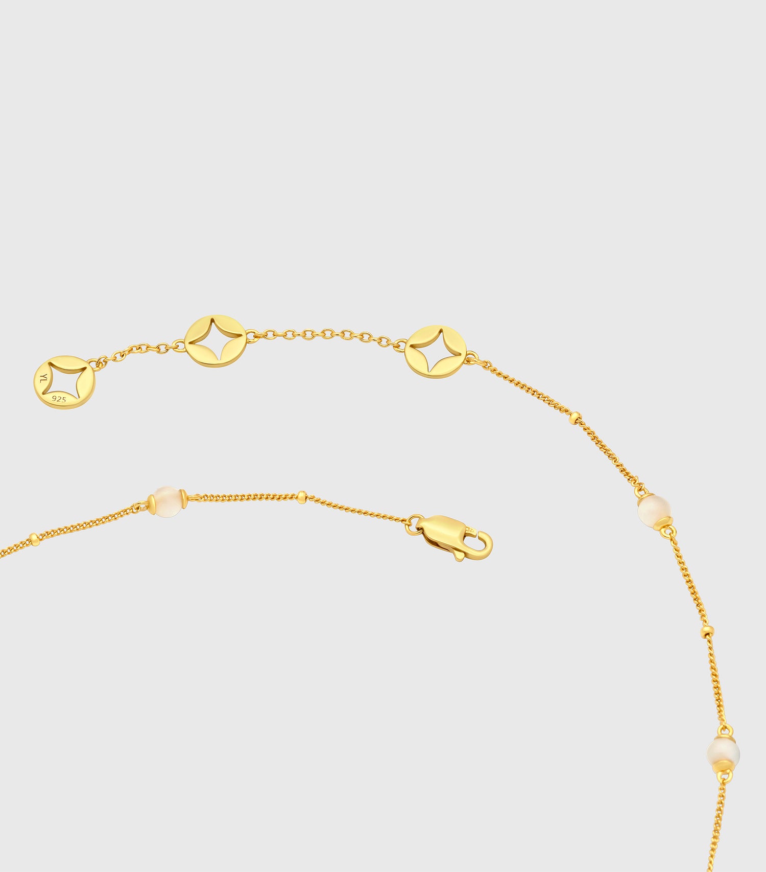 Ball Chain Necklace in Mother of Pearl