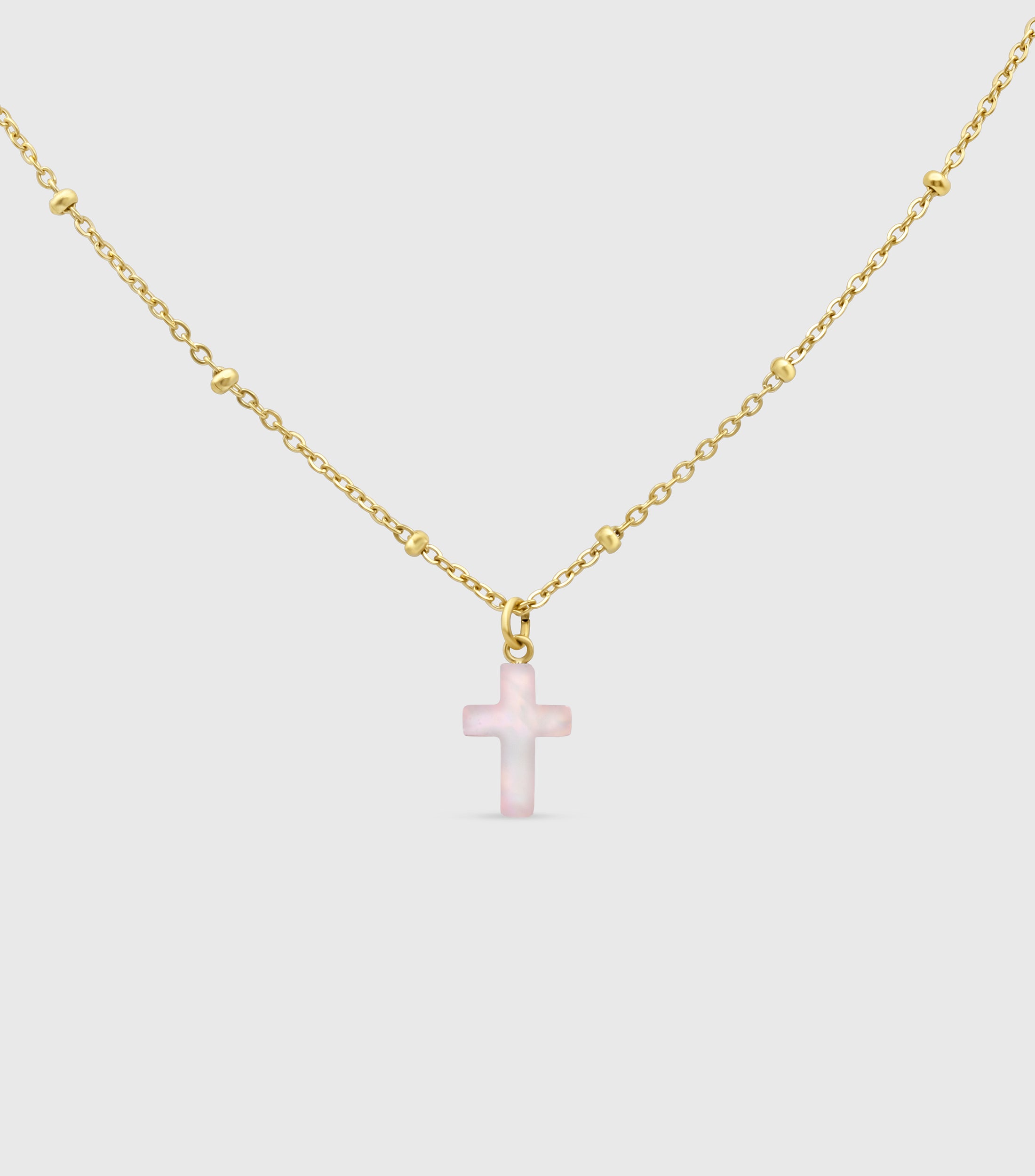 Cross Ball Chain Necklace