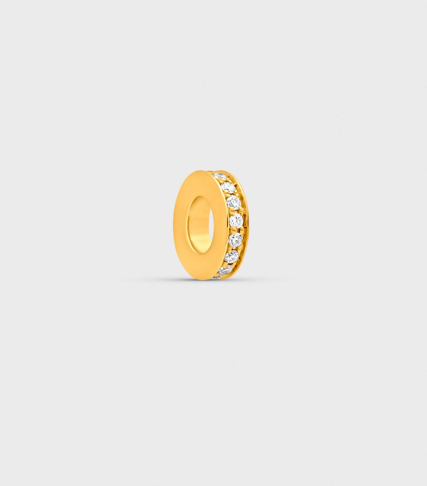 9K Solid Gold Lab Grown Diamond Ring Charm