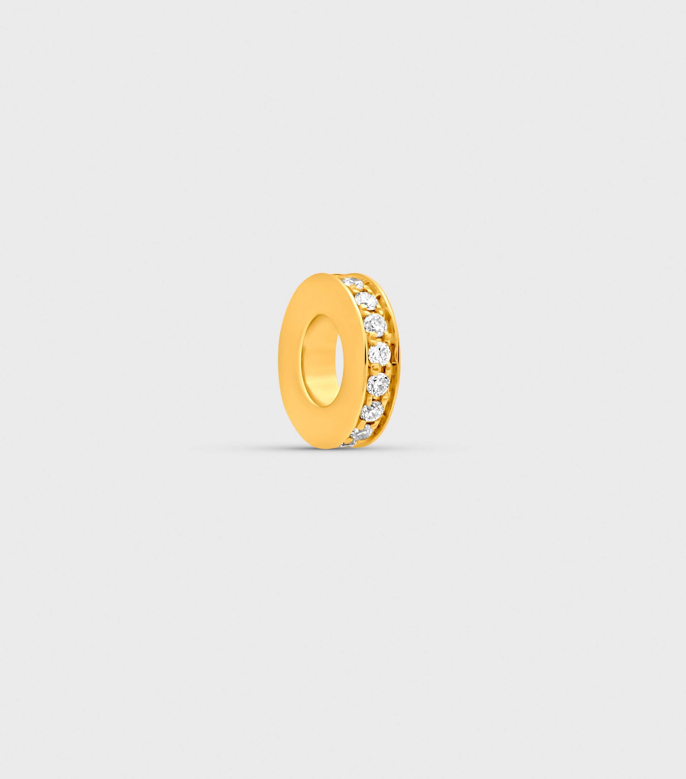 9K Solid Gold Lab Grown Diamond Ring Charm