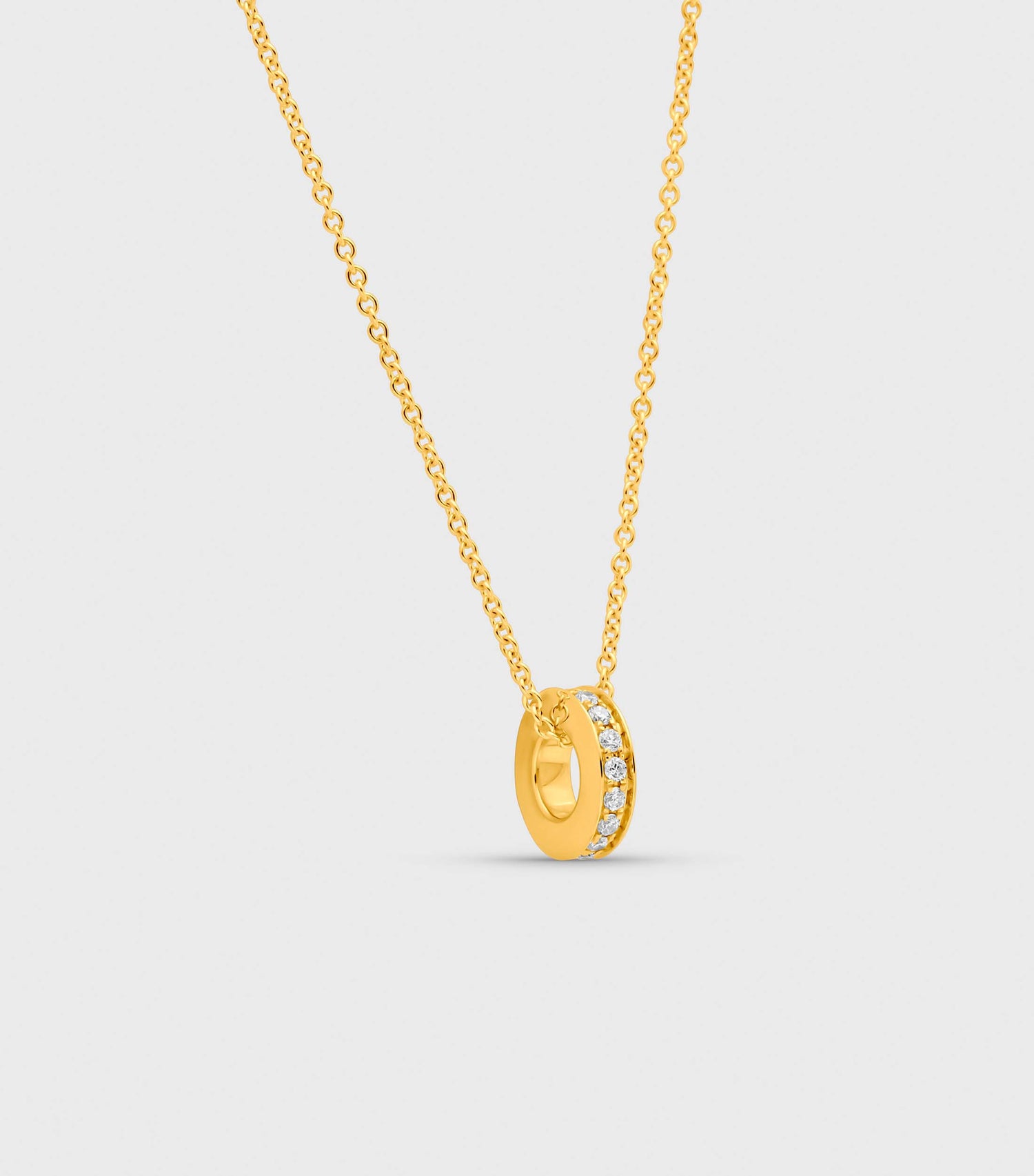 9K Solid Gold Lab Grown Diamond Ring Charm