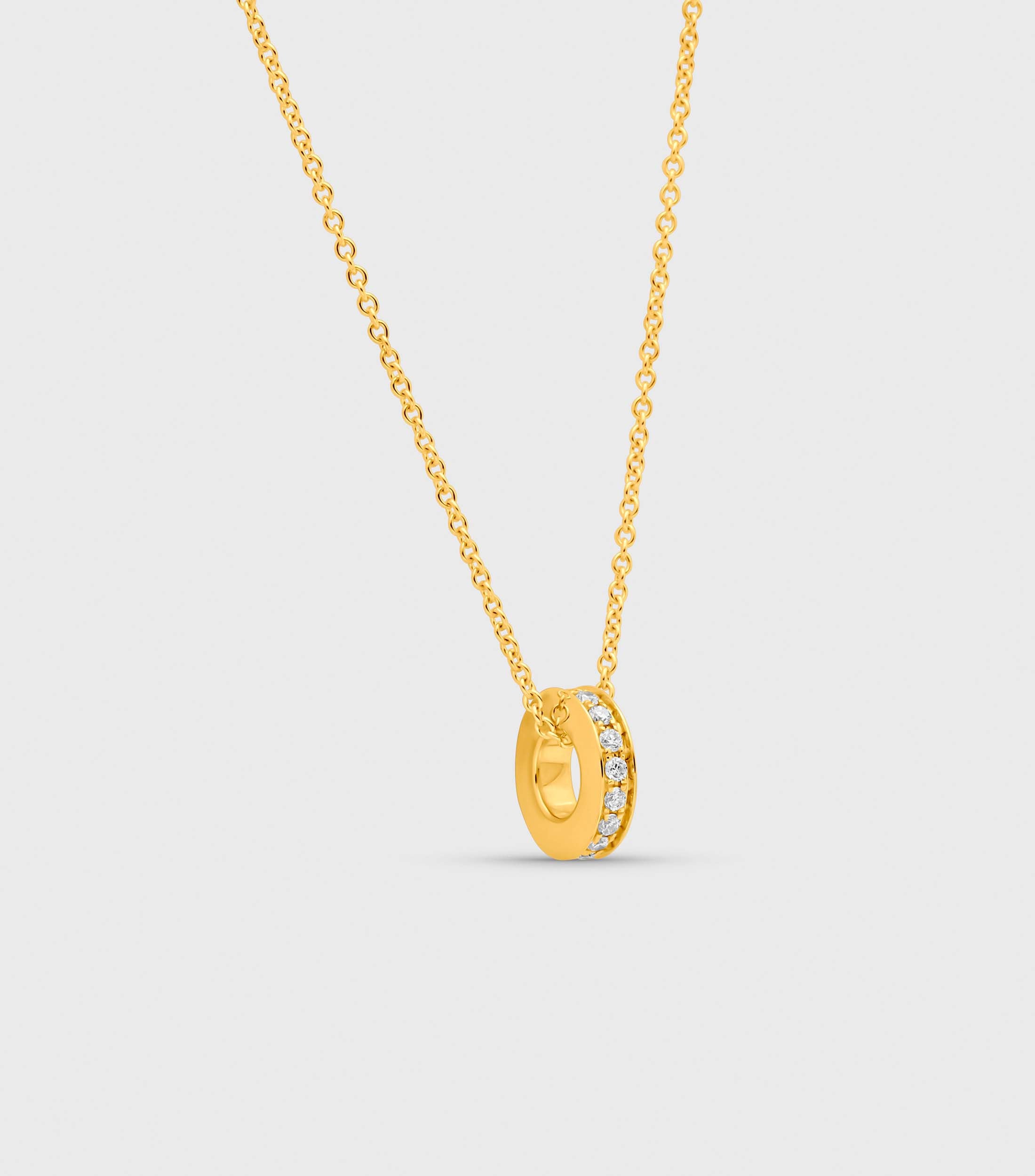 9K Solid Gold Lab Grown Diamond Ring Charm