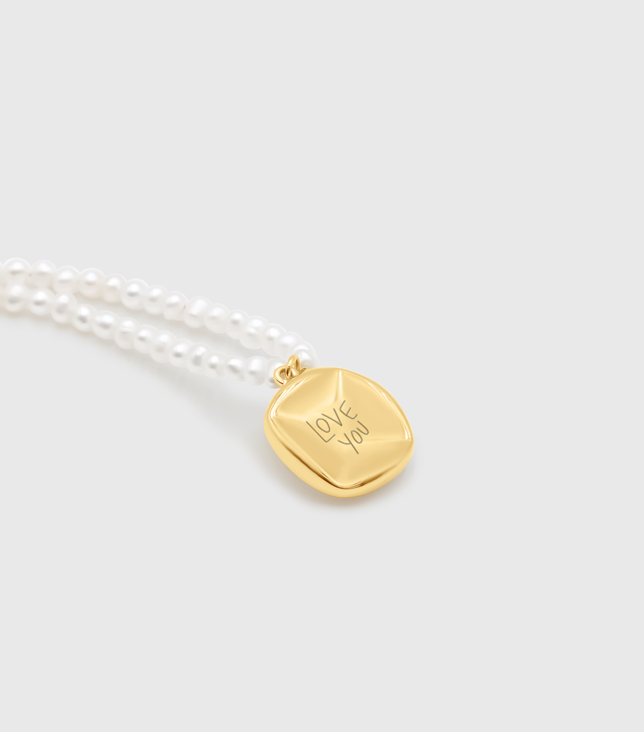 Celestial Demi-Fine Pearl Pendant Necklace with Script or Engraving