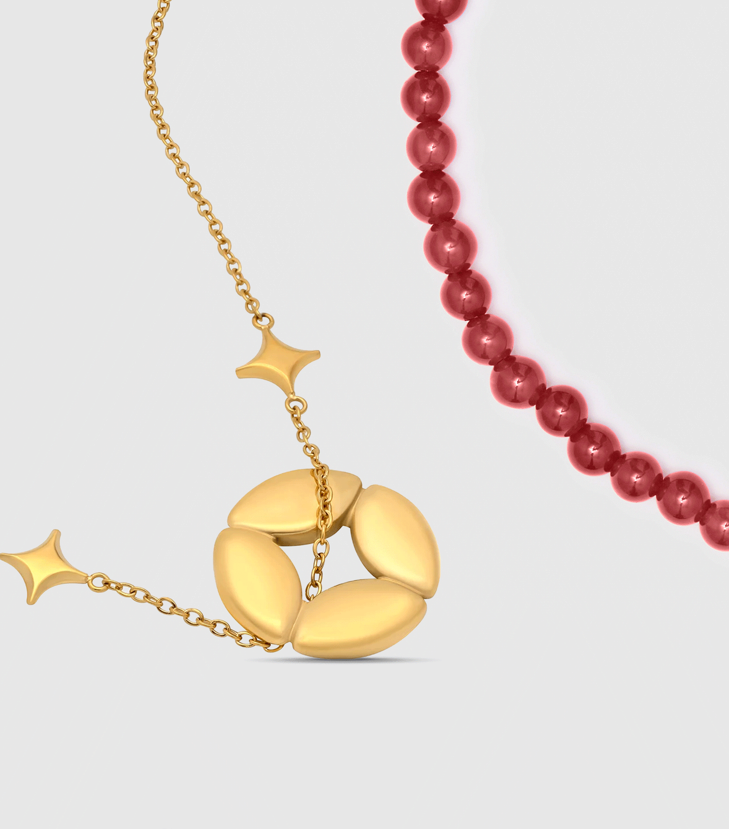 Ring Pillow Pendant & Beaded Necklace Giftset