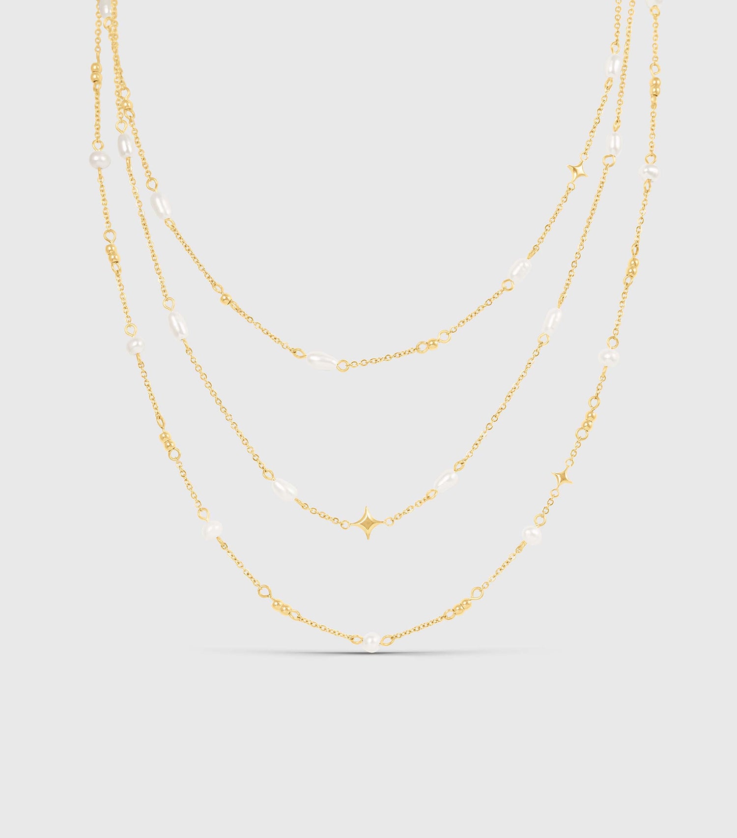 Lunar Drip Triple Necklace