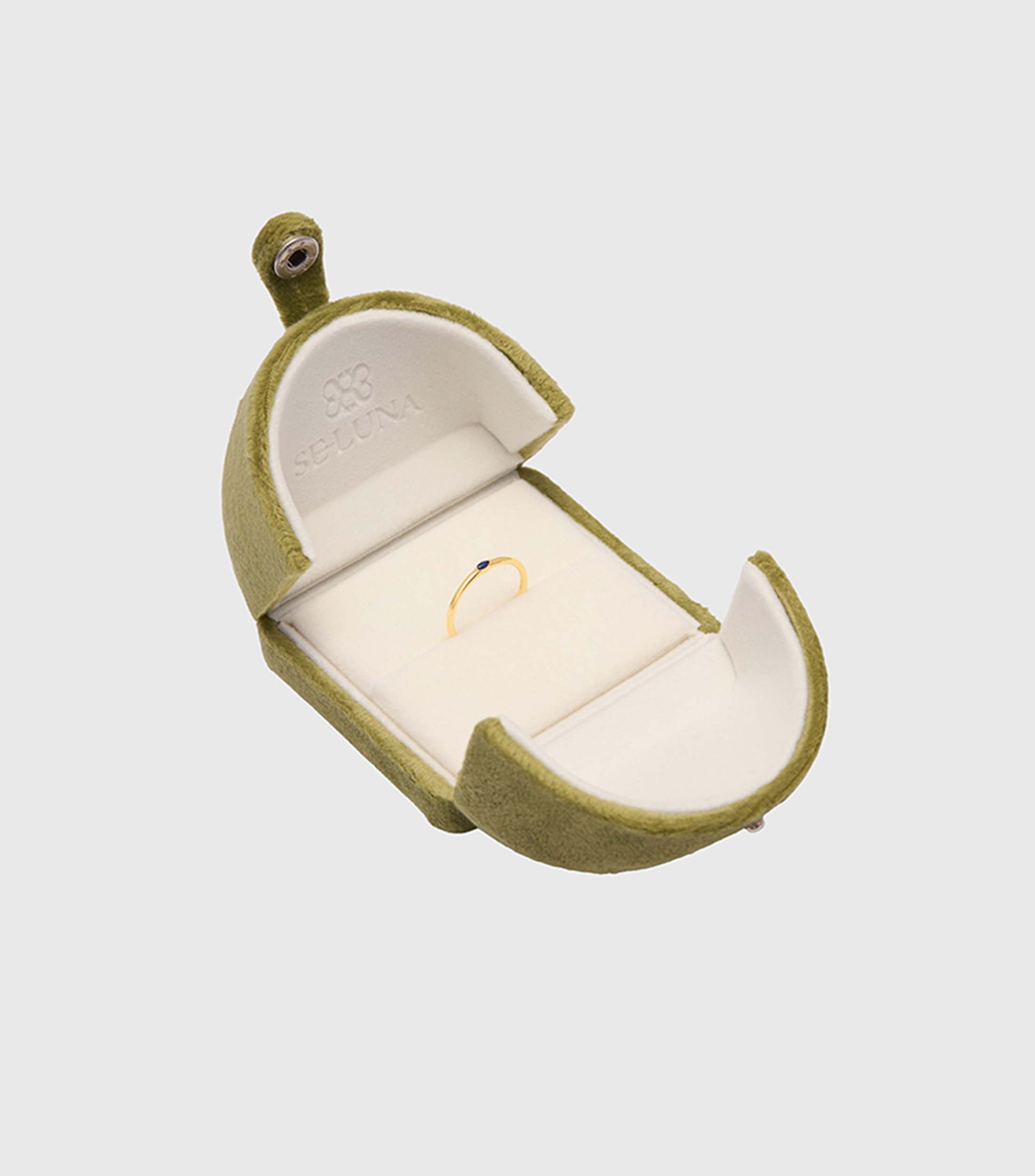 9K Gold Marquise-Cut Sapphire Ring