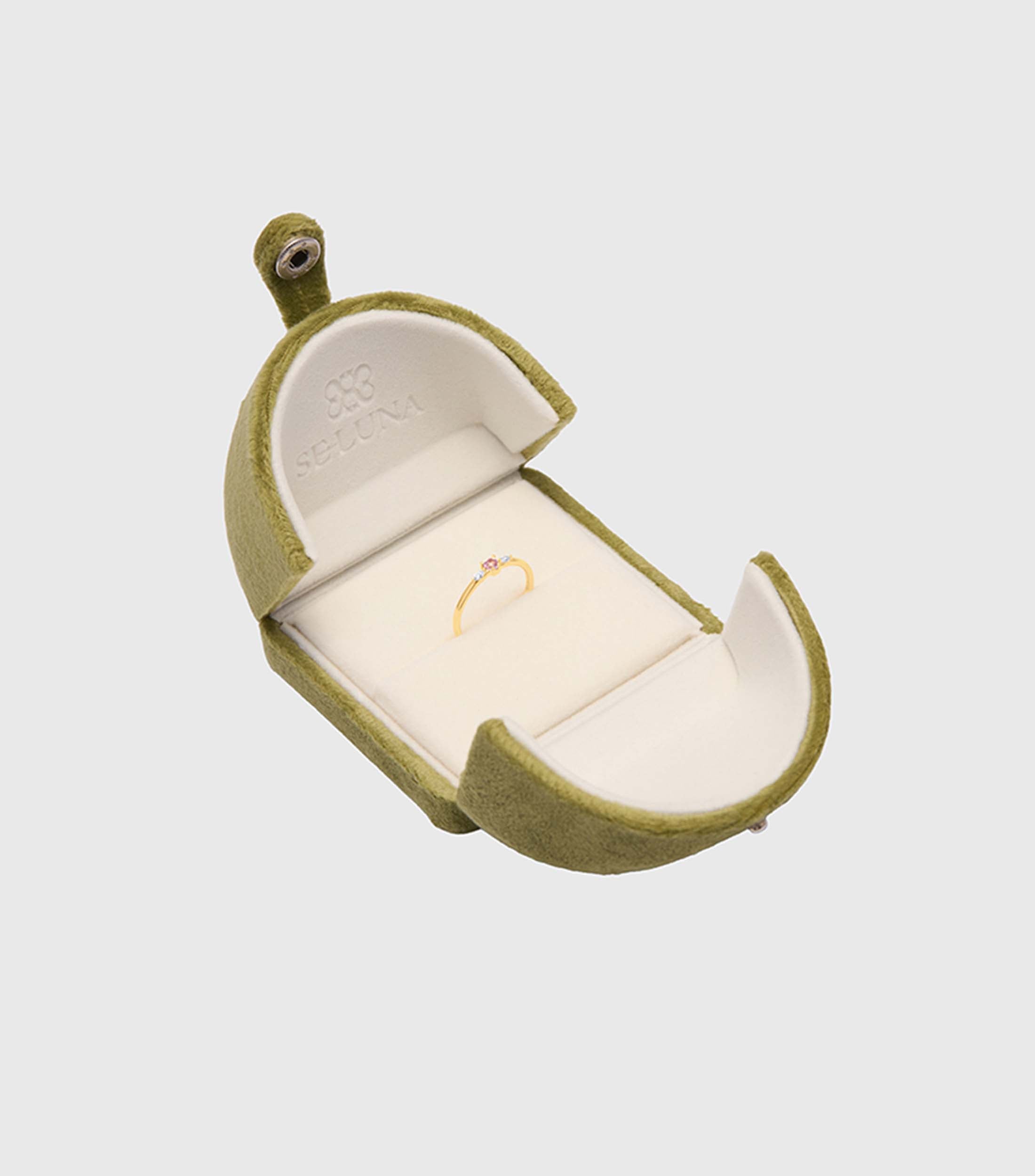 9K Gold Heart Pink Sapphire with Marquise Diamonds