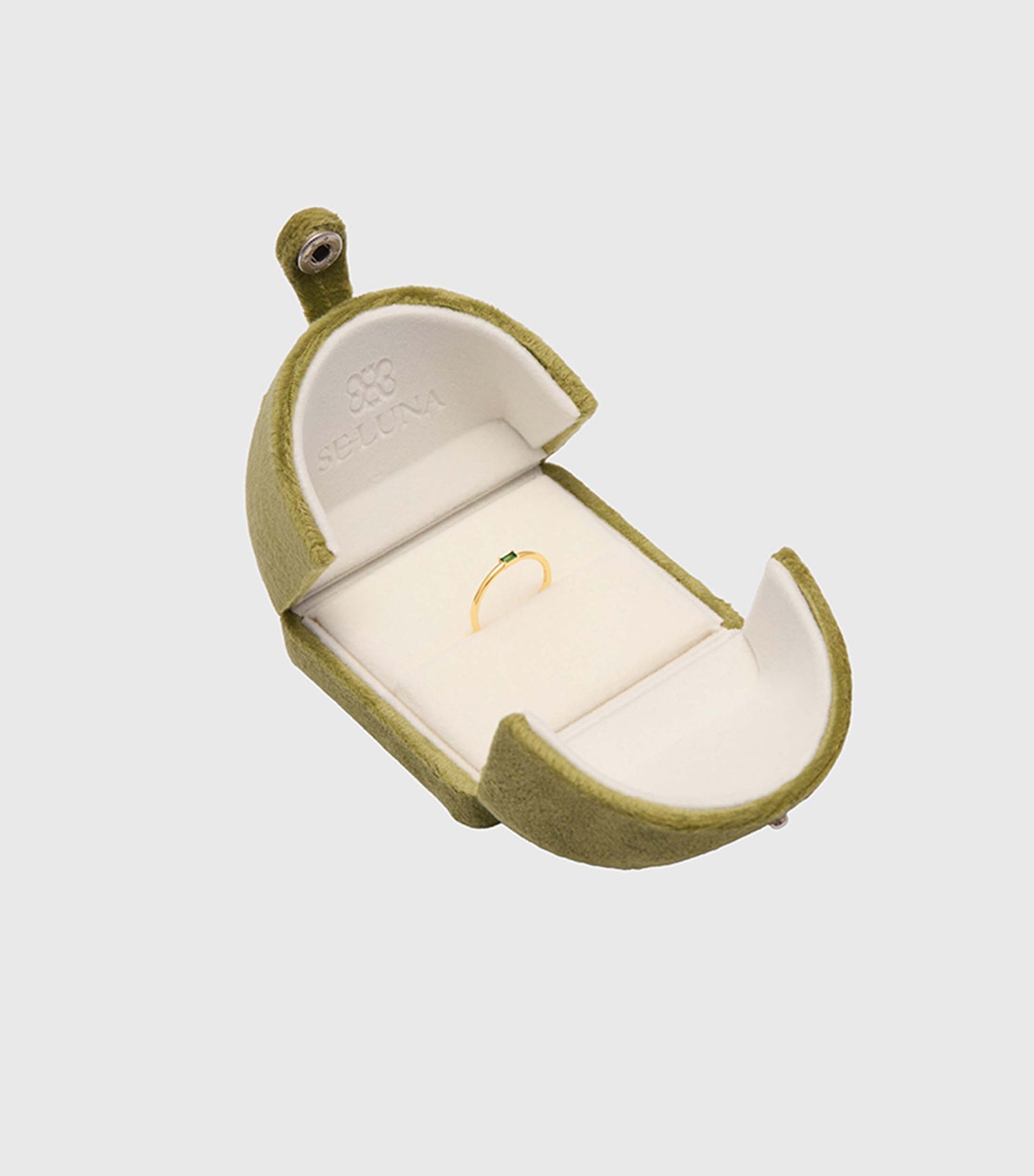 9K Gold Baguette Emerald Ring