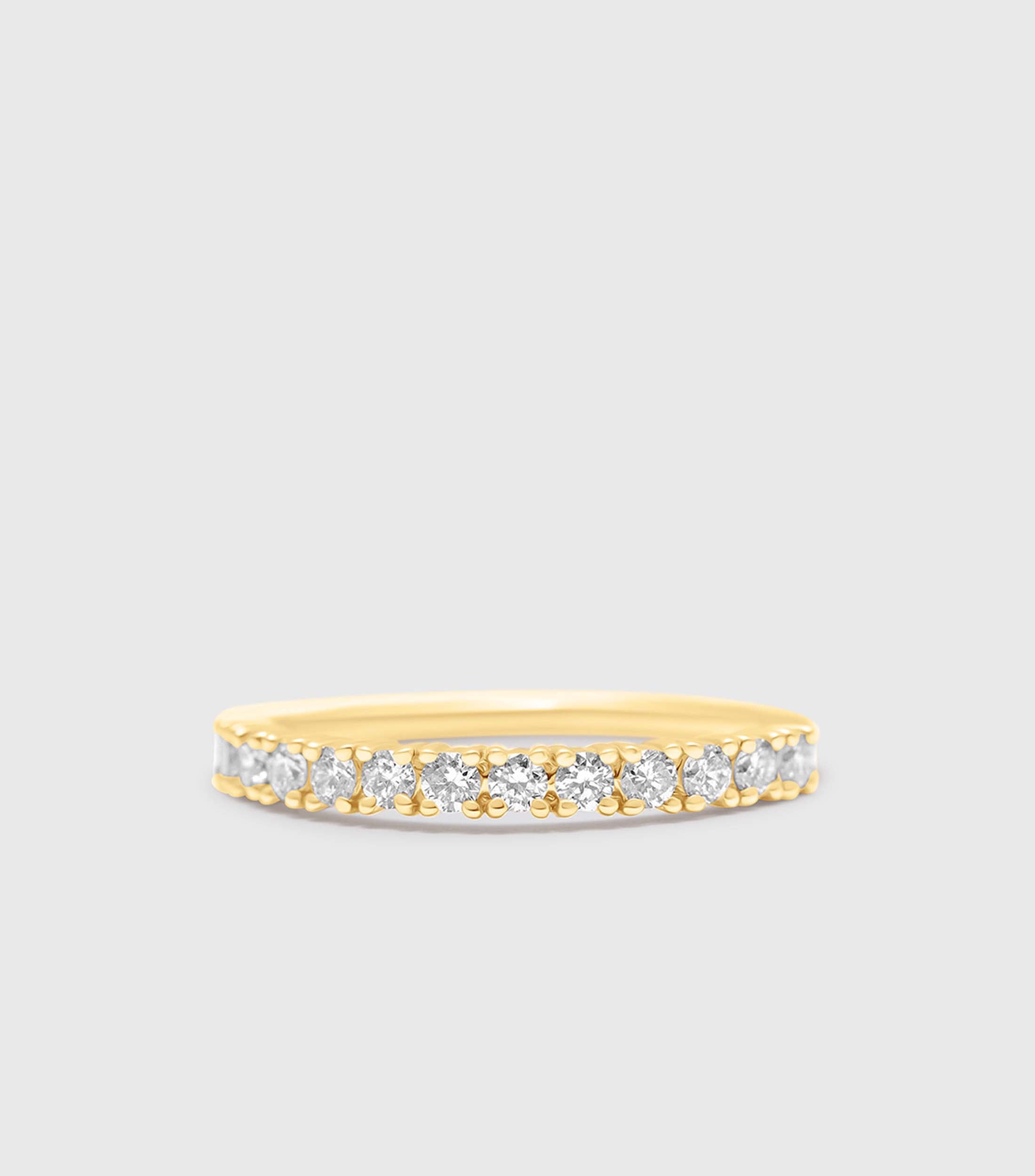 9K Gold Half-Infinity Diamond Ring