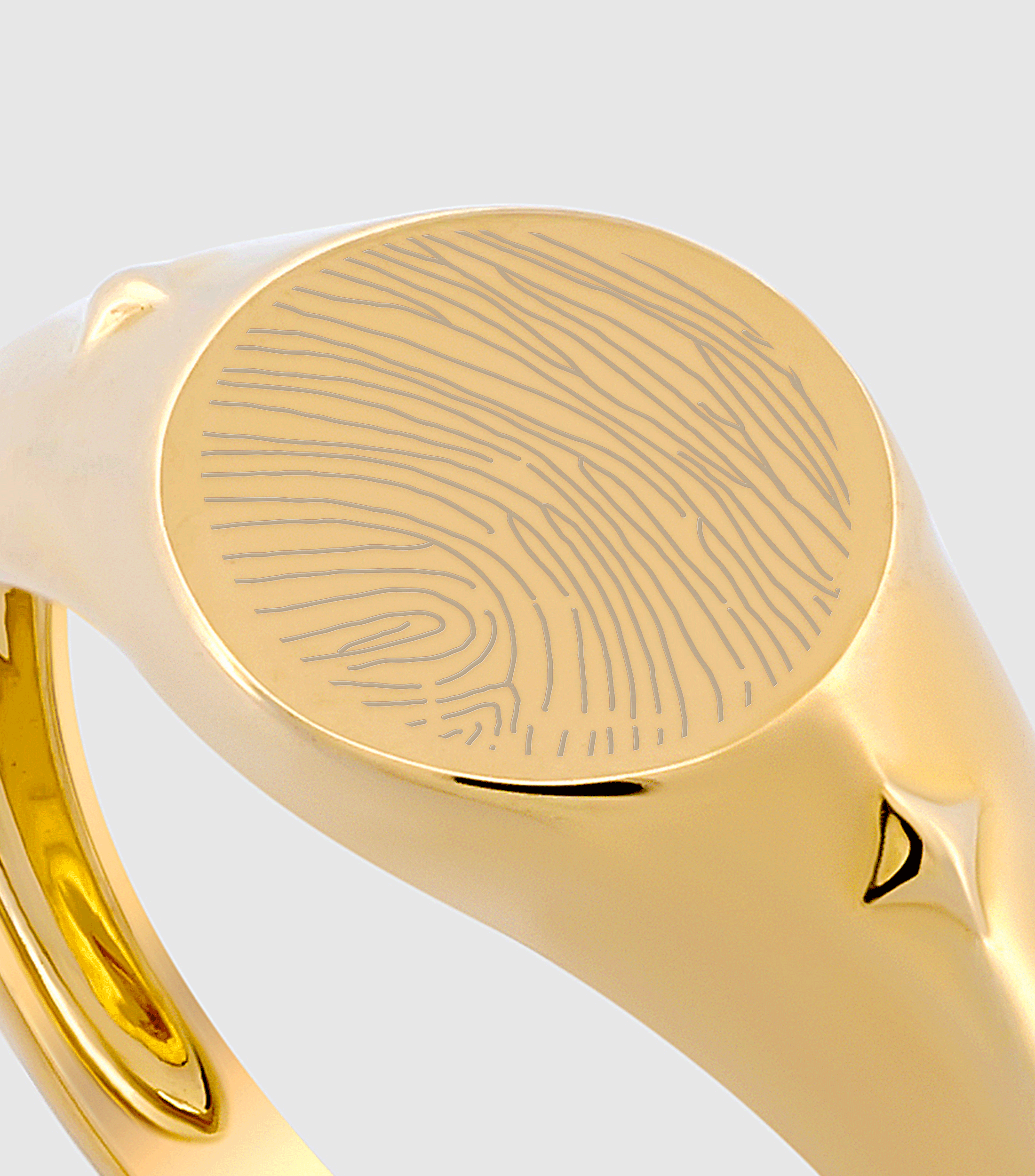 9K Solid Gold Celestial Fingerprint Ring
