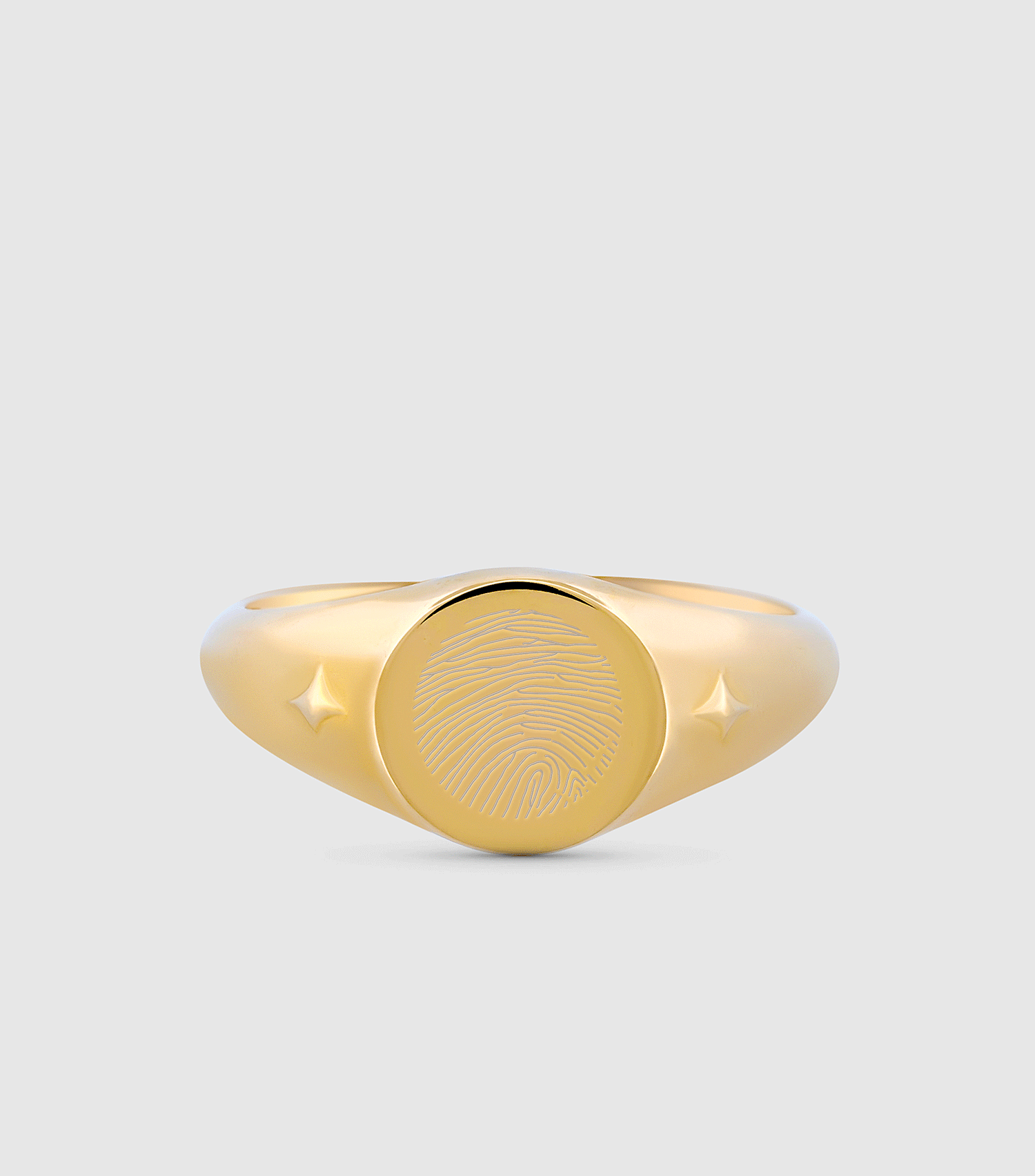 9K Solid Gold Celestial Fingerprint Ring