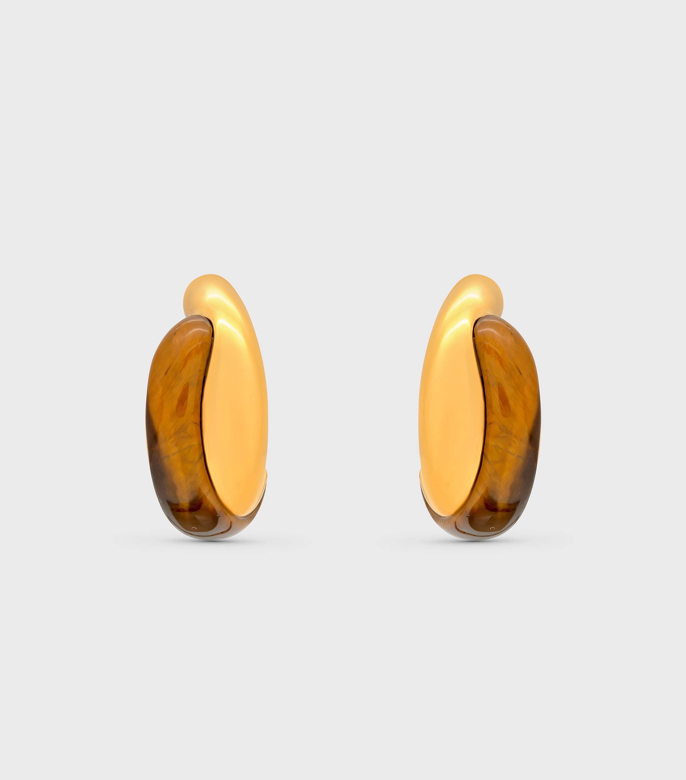 Tiger Eye Entwined Hoops