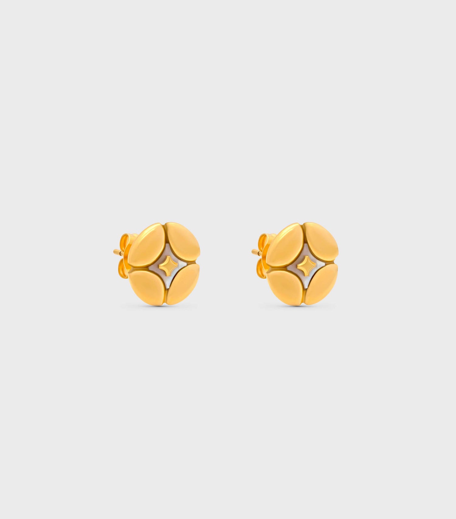 Pillow Stud Earrings in Mother of Pearl