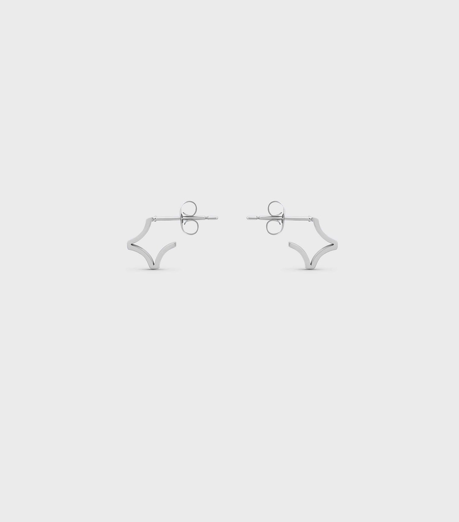 Se-Luna Star Petite Hoop Earring in Silver