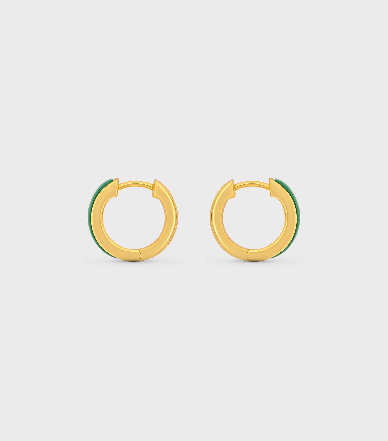 Malachite Hoop Earrings