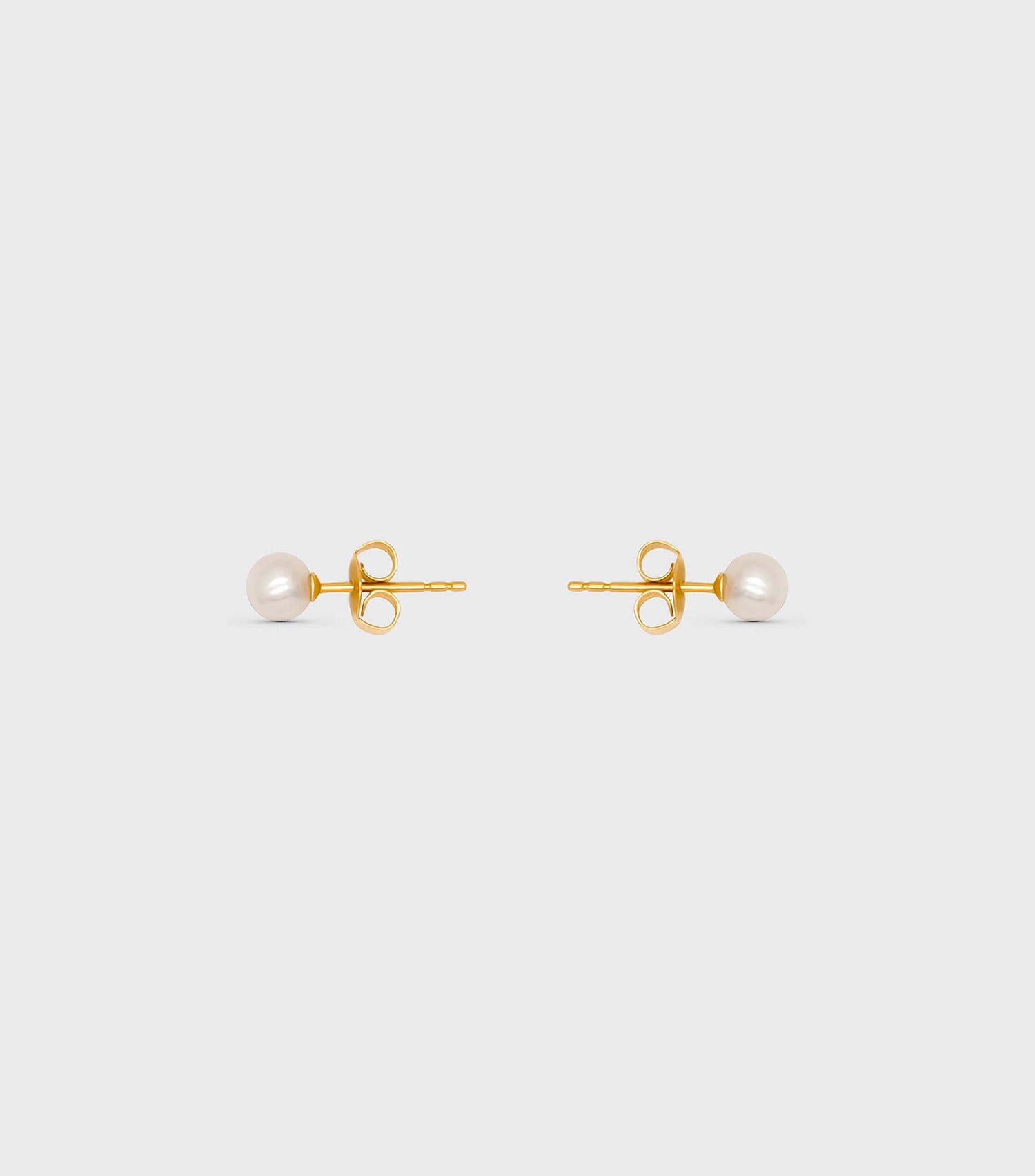 18k Solid Gold Fine Classic Pearl Earrings