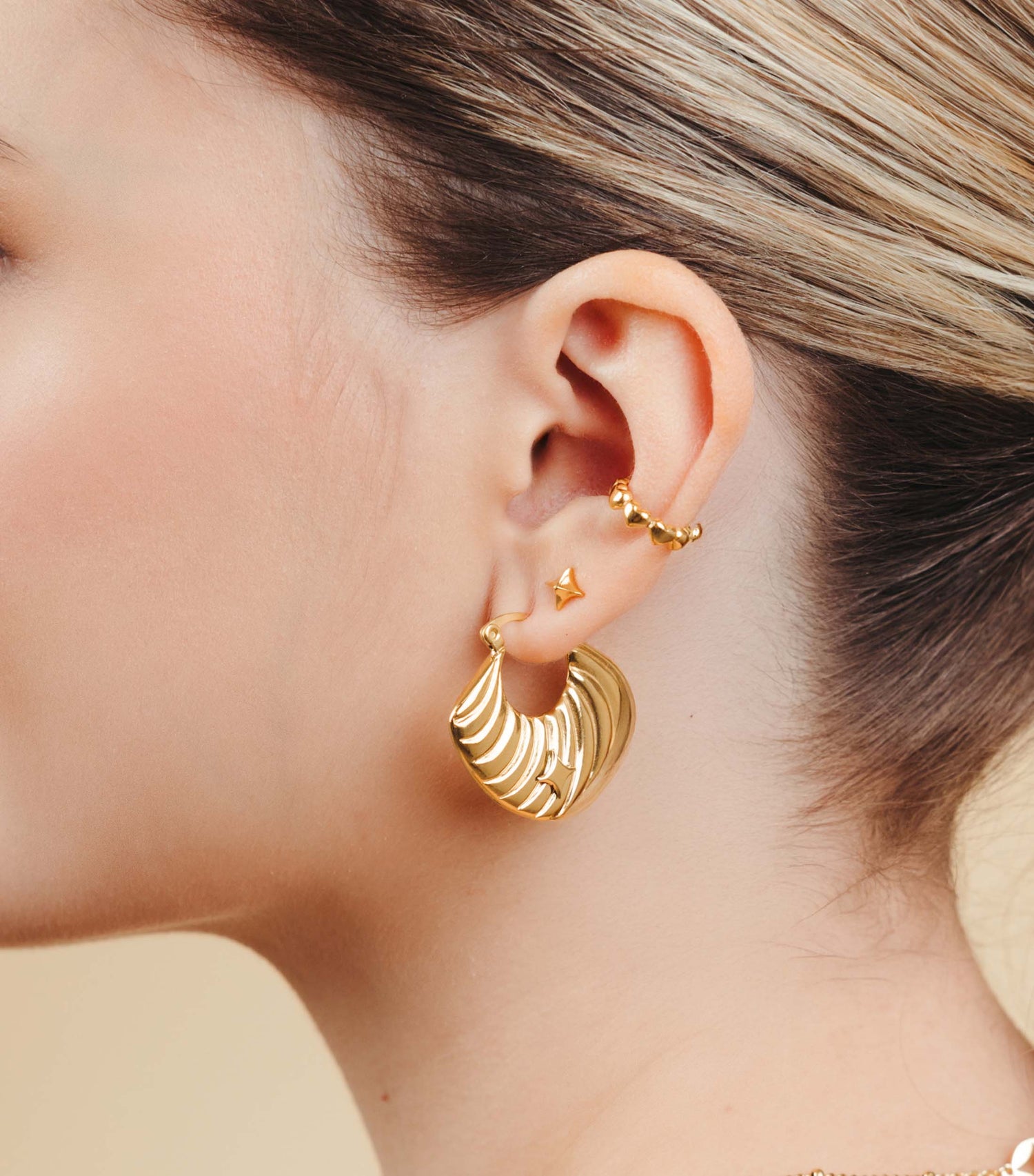 Ripple Hoop Earrings