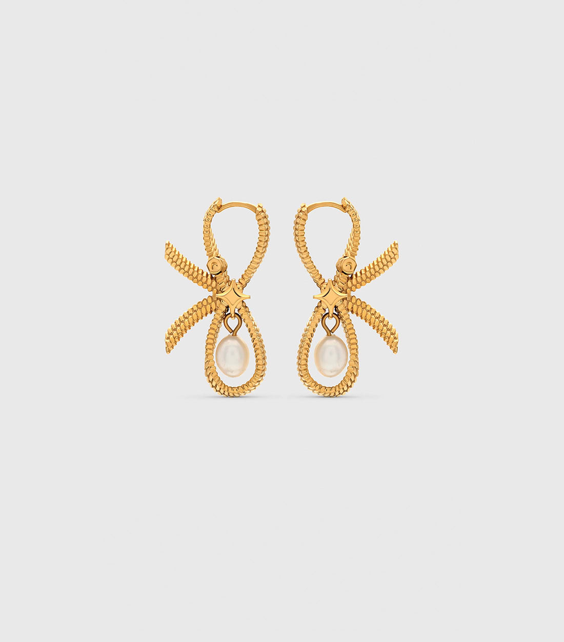 Bow Hoop Earrings
