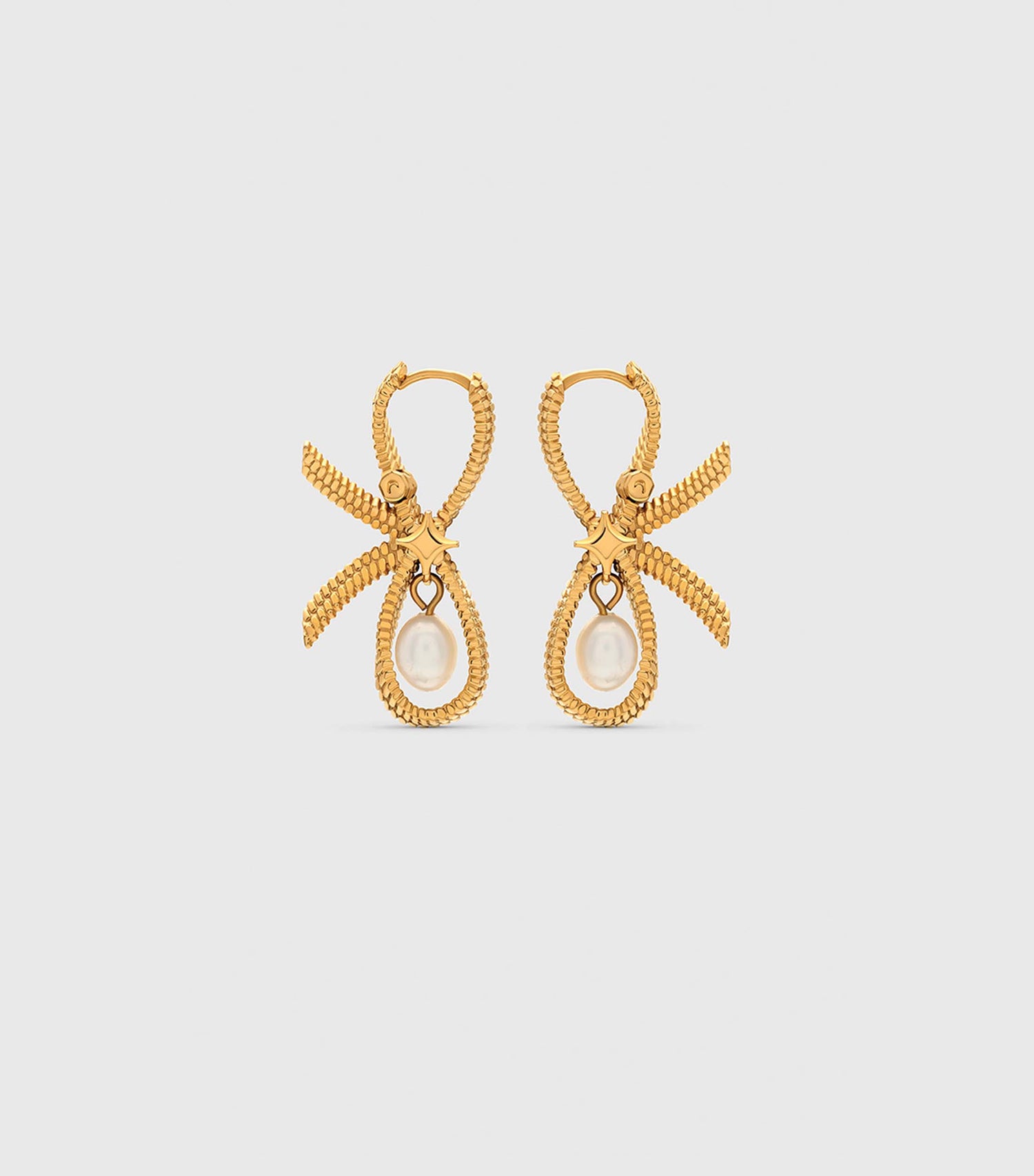 Bow Hoop Earrings