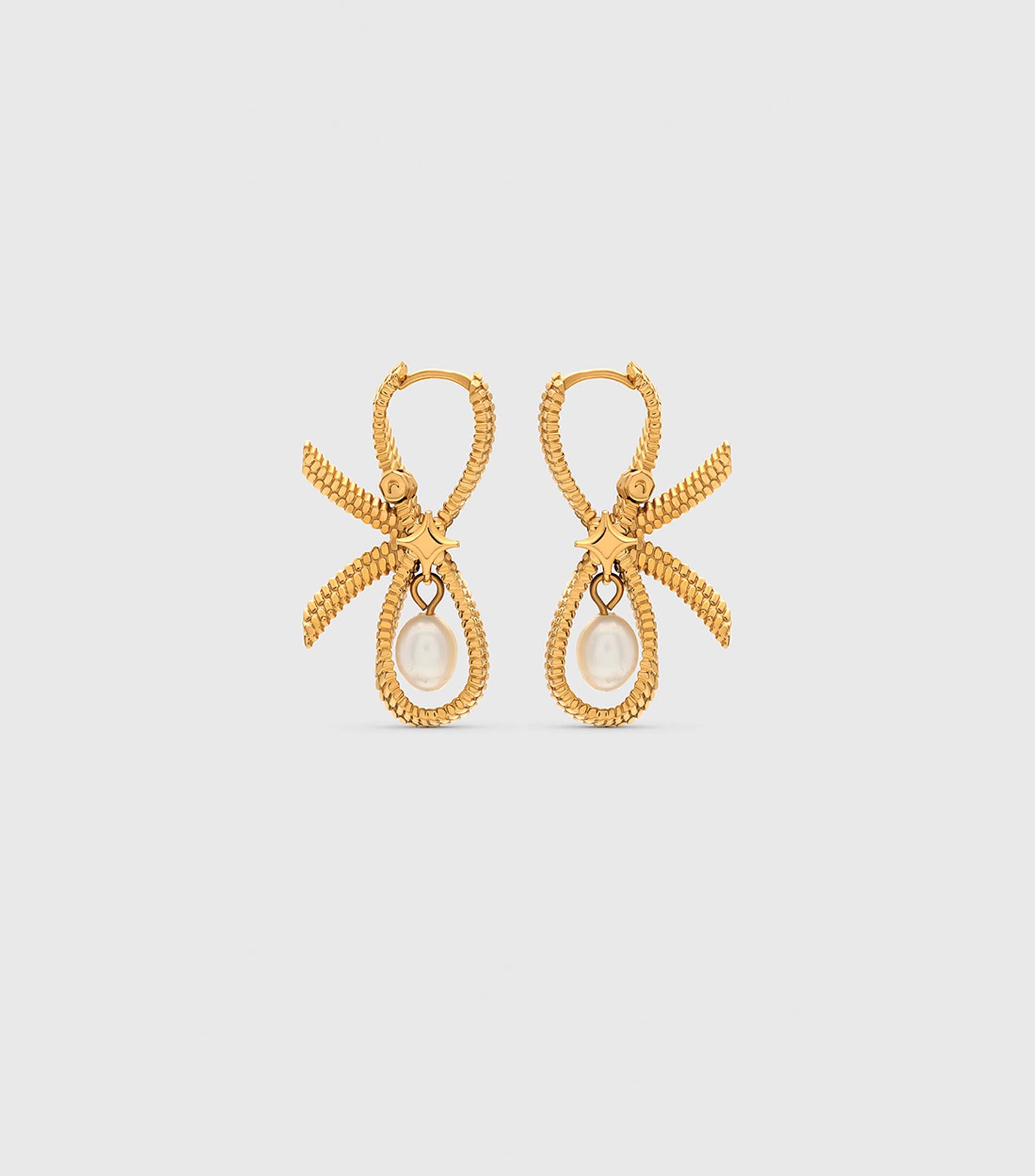 Bow Hoop Earrings