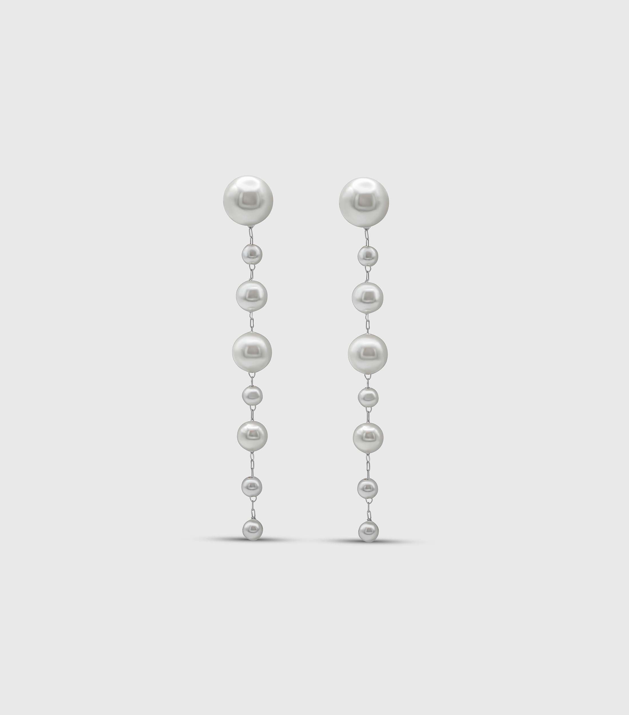 Gradient Pearl Chandelier Studs