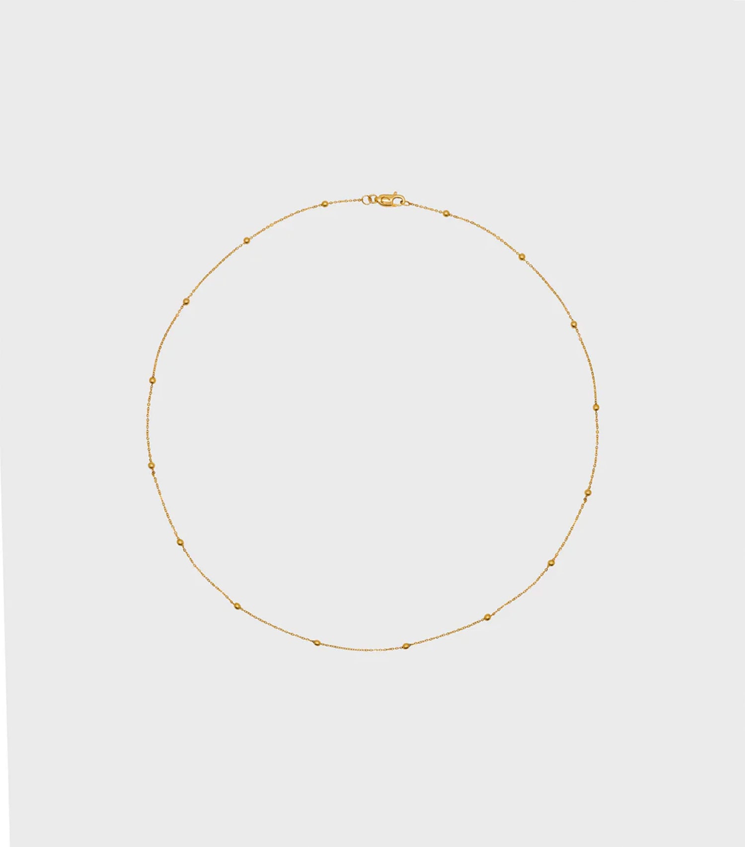 18k Solid Gold Fine Ball Chain Necklace