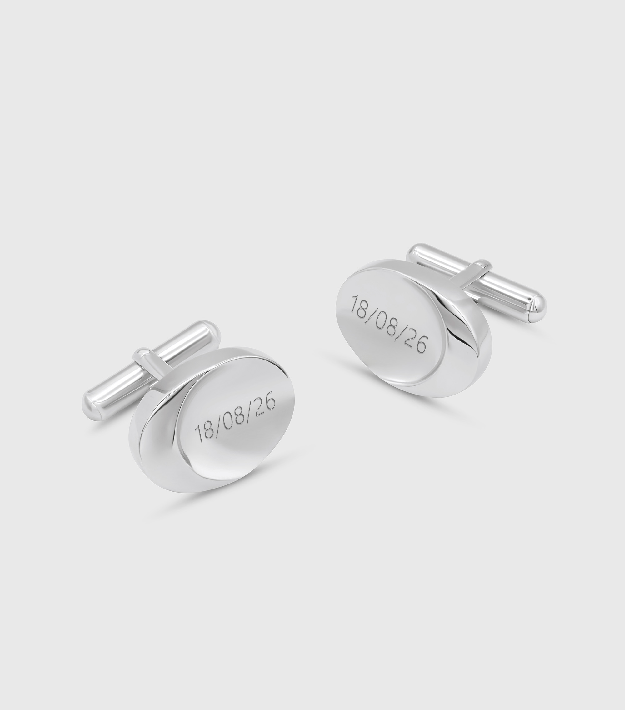 Script & Engraving Sterling Silver Cufflinks