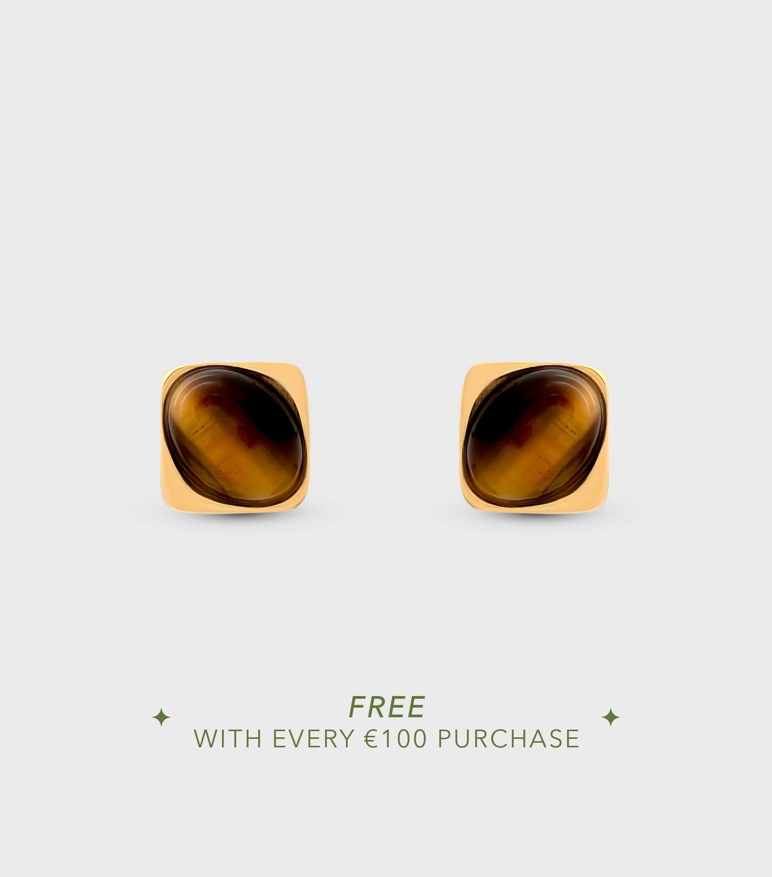 Tiger Eye Stone Studs